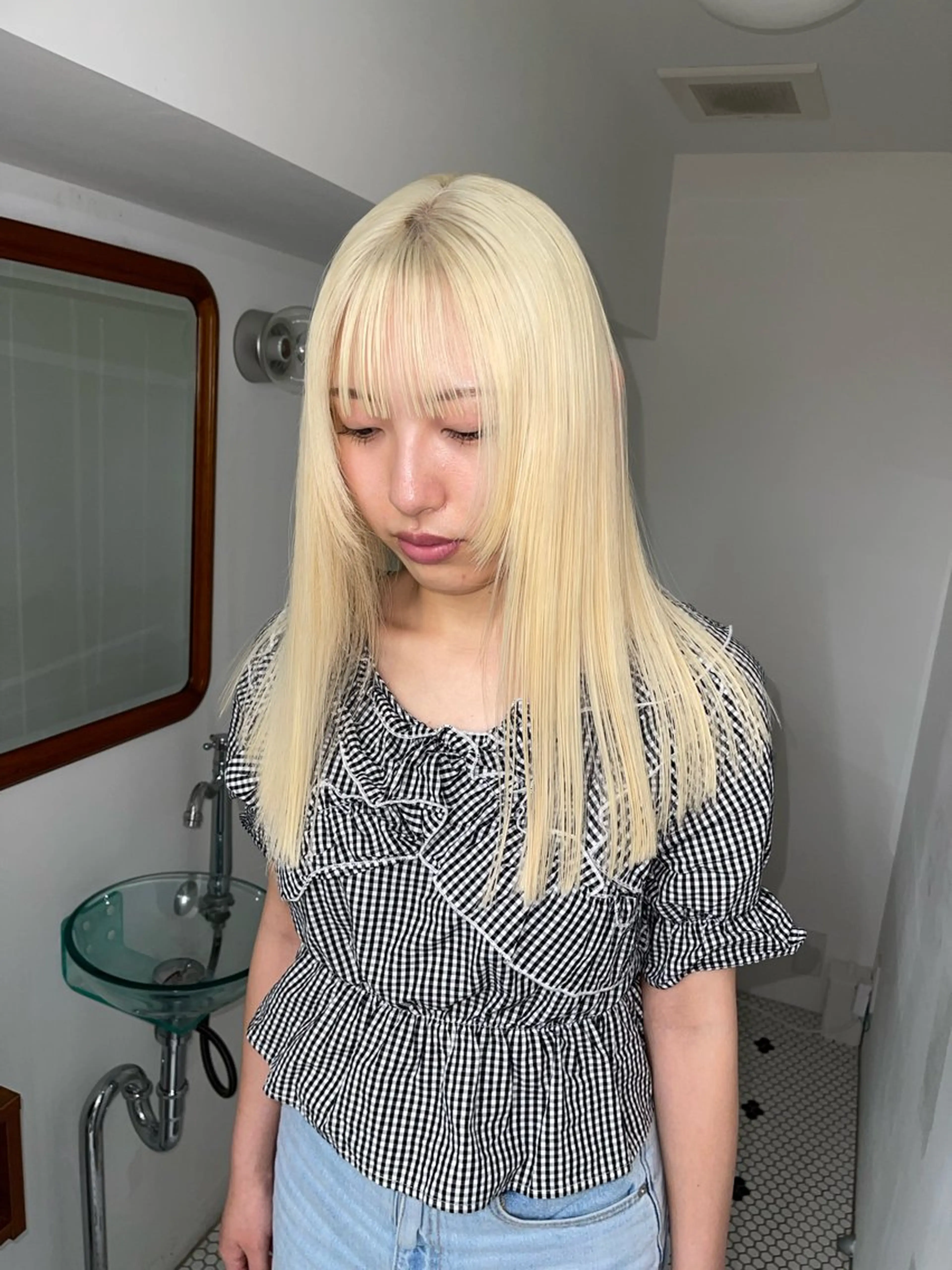 ロング ヘアカラー トリートメント 🚨ダメージ最小限ブ リーチ特化🚨ミユウのヘアスタイル