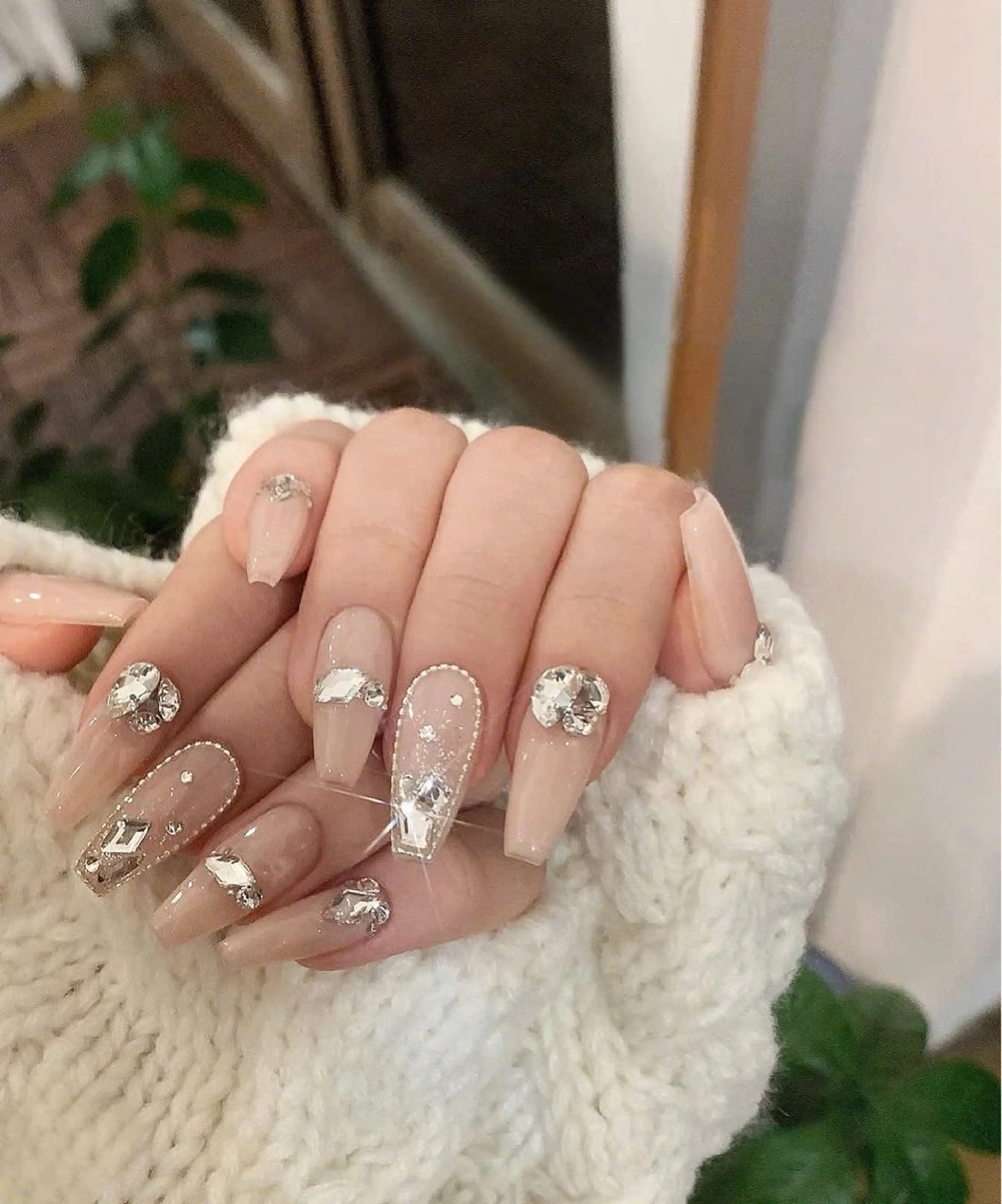 ネイル キラキラネイル マグネットネイル ミラーネイル ニュアンスネイル 春ネイル MeiMei Nail モデル募集のネイルデザイン