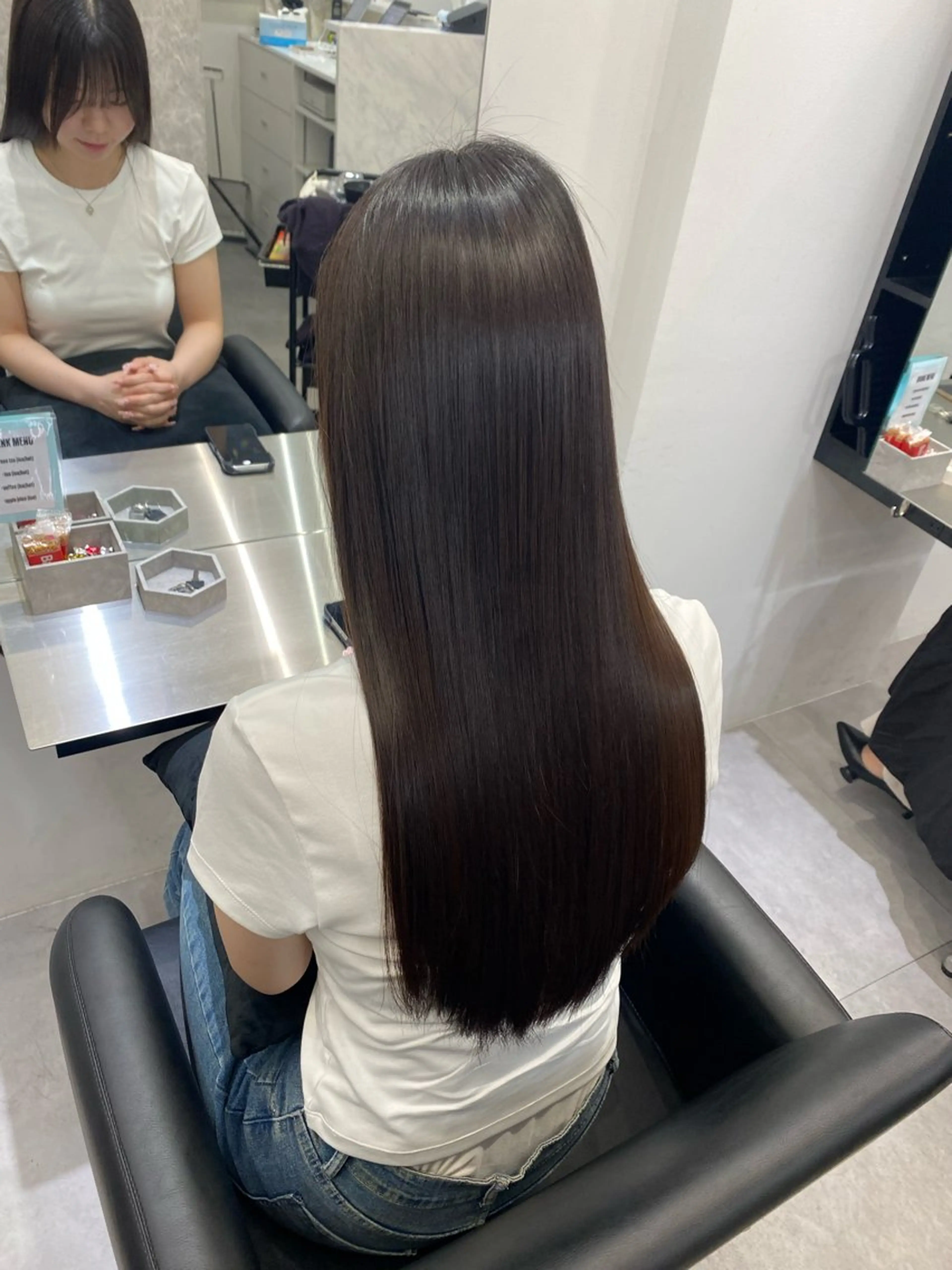 ロング 韓国風ヘア 小顔カット 縮毛矯正 カット ヘアカラー トリートメント 艶髪/縮毛矯正/ Core mikuaのヘアスタイル