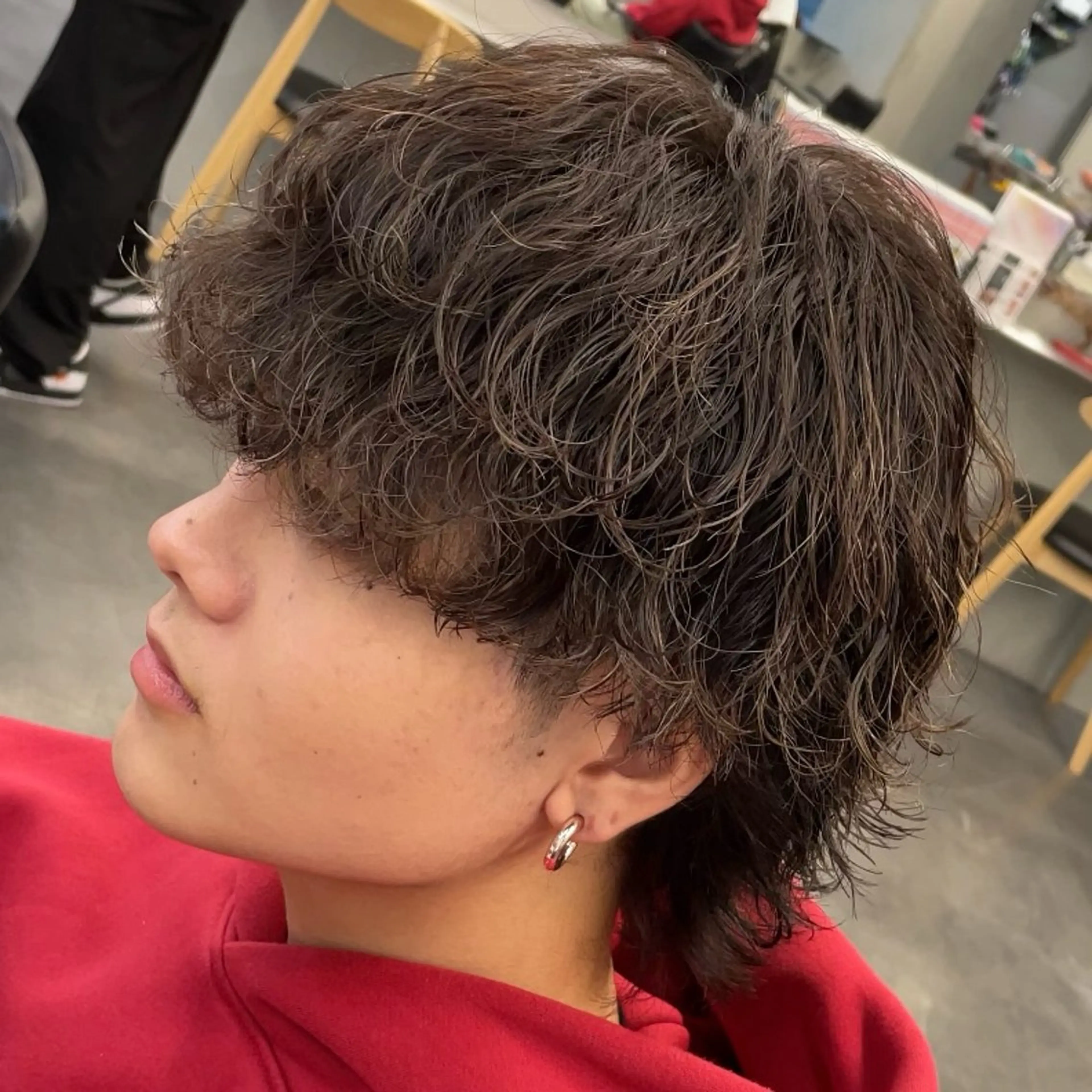 ミディアム パーマ ヘアアレンジ メンズ fifth 石川 凪のヘアスタイル