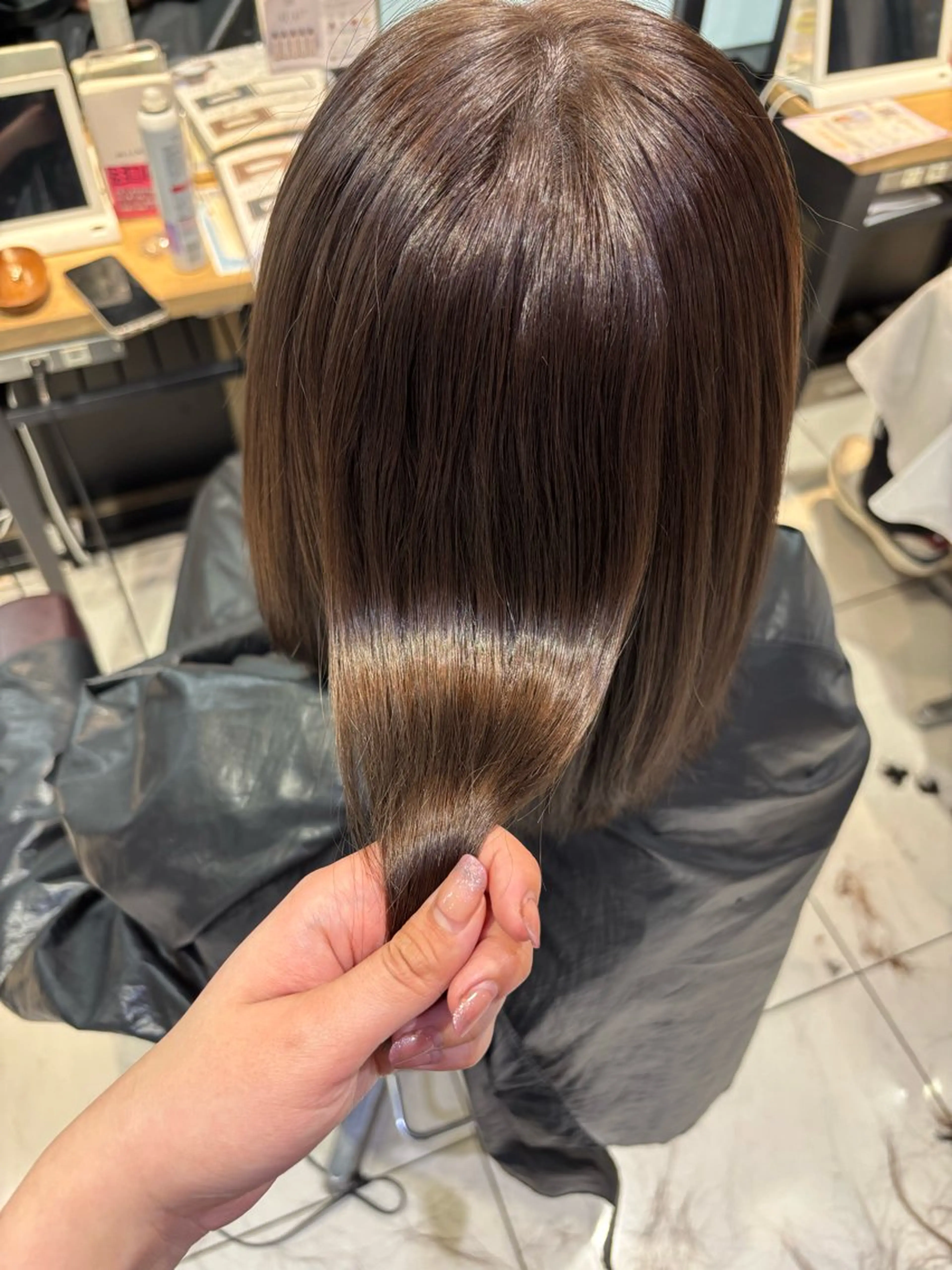 ショート 韓国髪質改善艶カラー /レイヤー/miyuのヘアスタイル