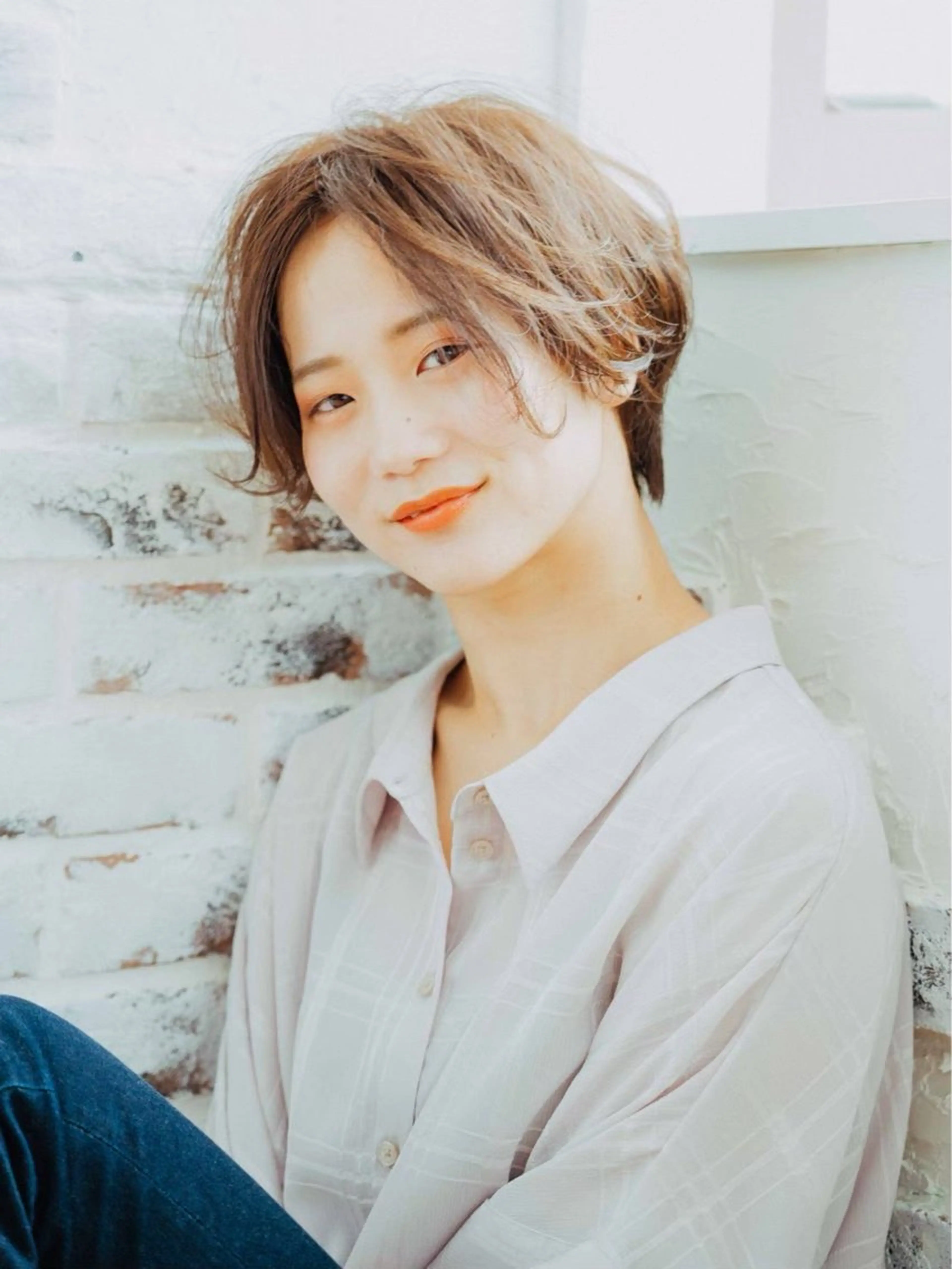 ショート カラー ﾌｸﾀﾞ ﾚﾝのヘアスタイル