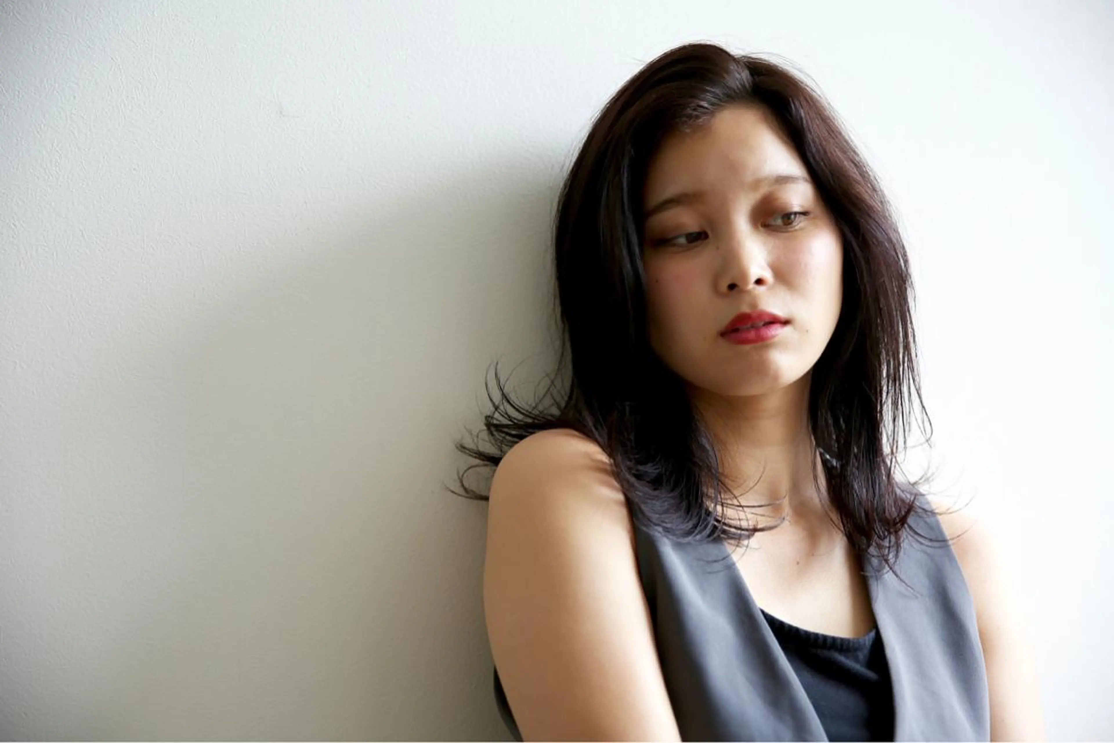 ミディアム カラー ツジガキ ユウスケのヘアスタイル