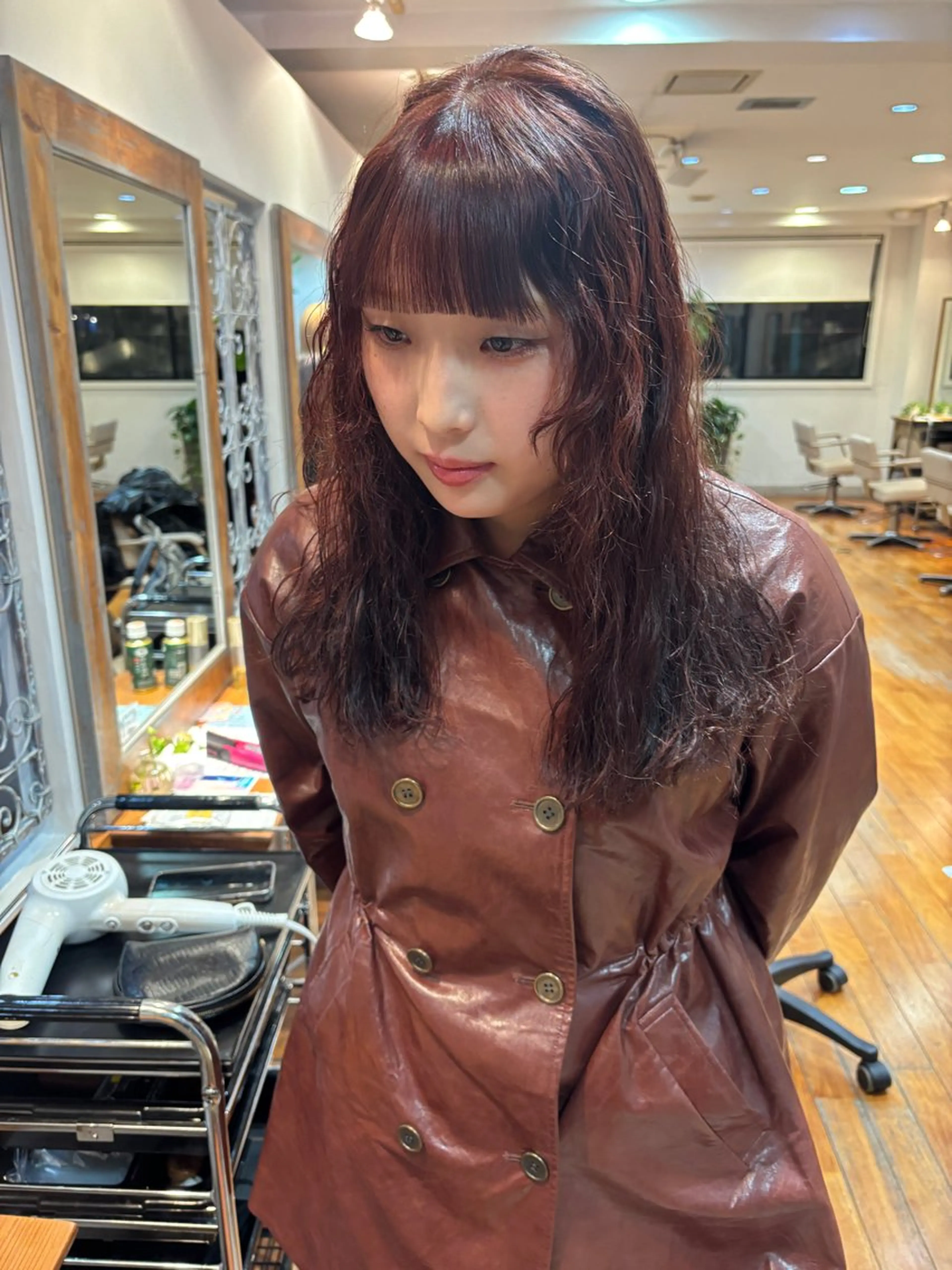 ロング カラー パーマ 榎本 紀美／カット募集中のヘアスタイル