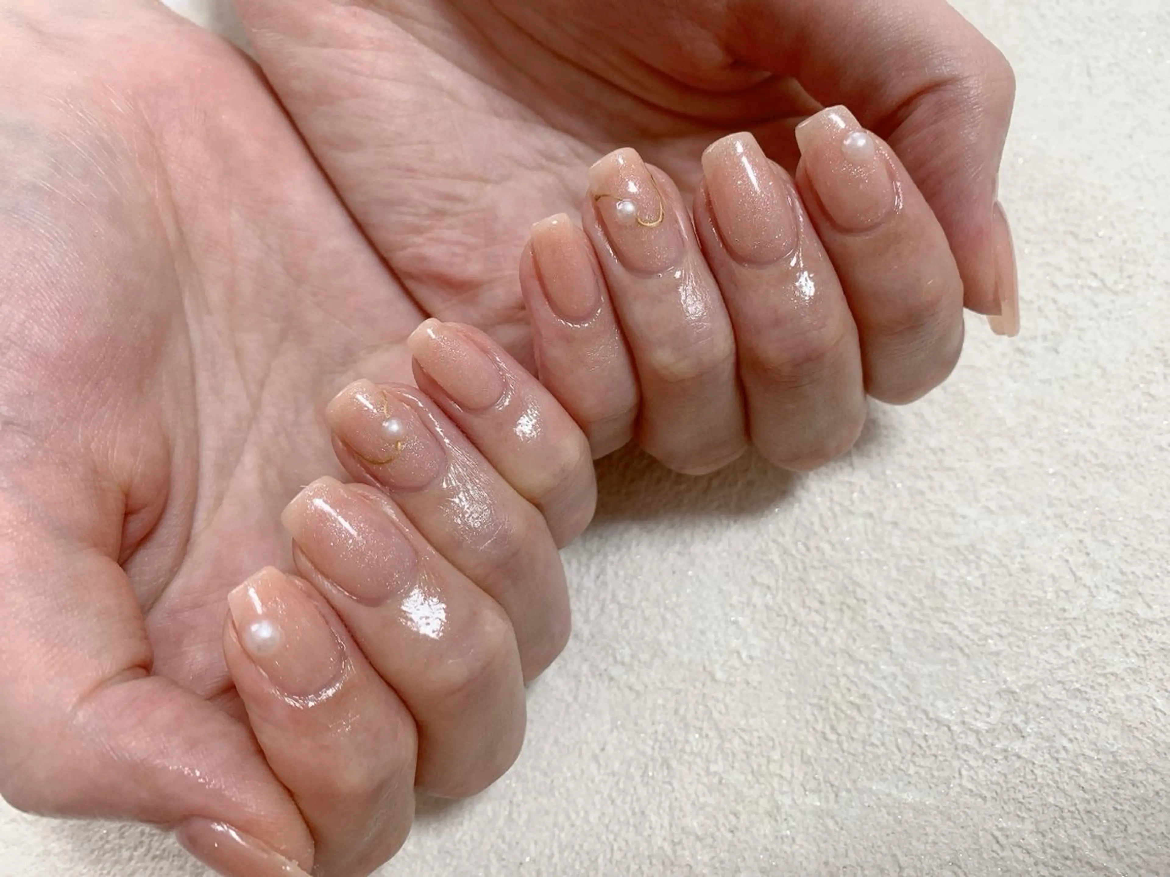 ネイル ジェルネイル キラキラネイル ラメ(グリッター) メンズネイル パラジェル kiki nail たまプラーザのネイルデザイン