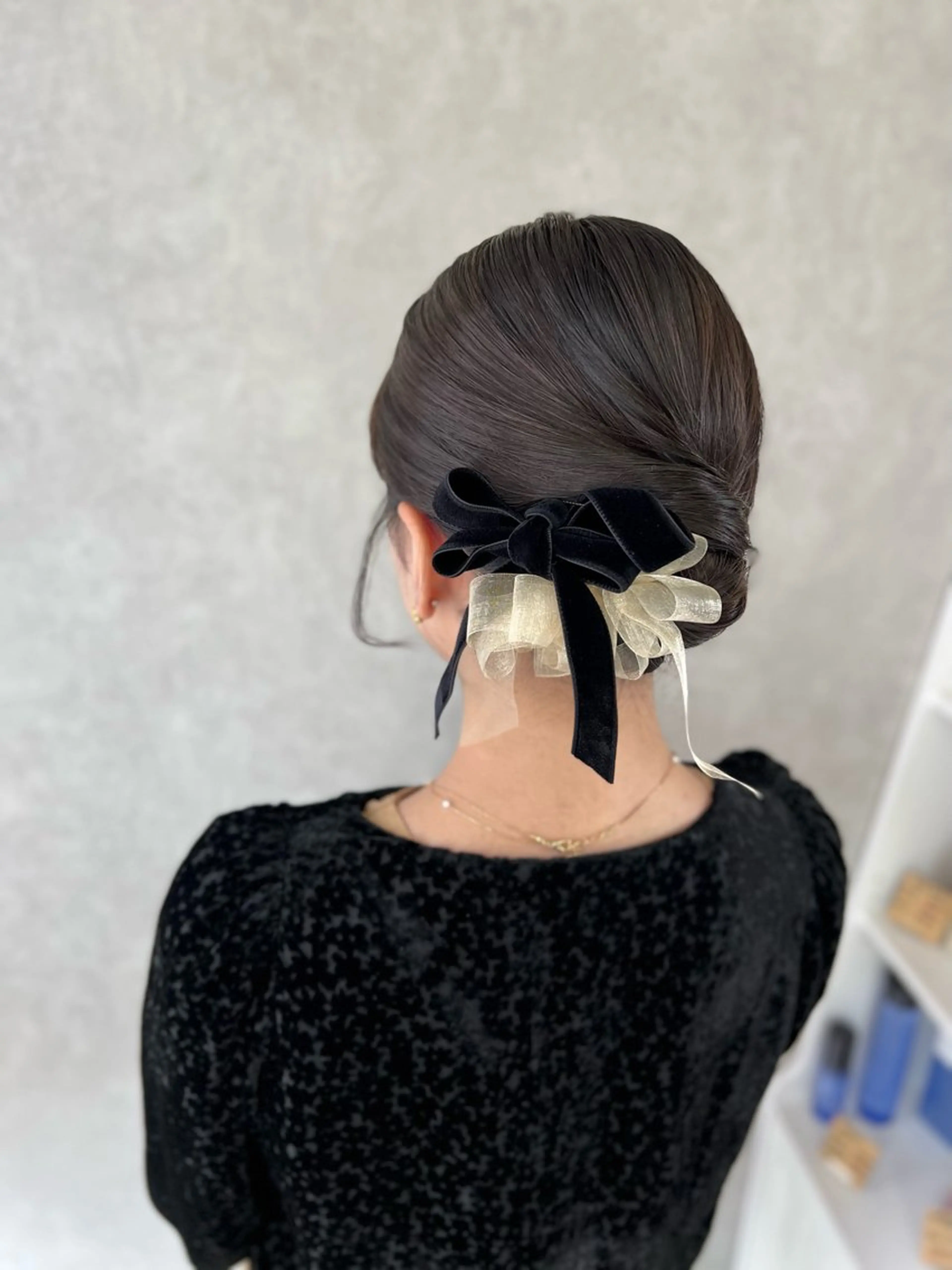 ヘアアレンジ お団子ヘア 結婚式・ブライダル ヘアセット 伊藤 栄子のヘアスタイル