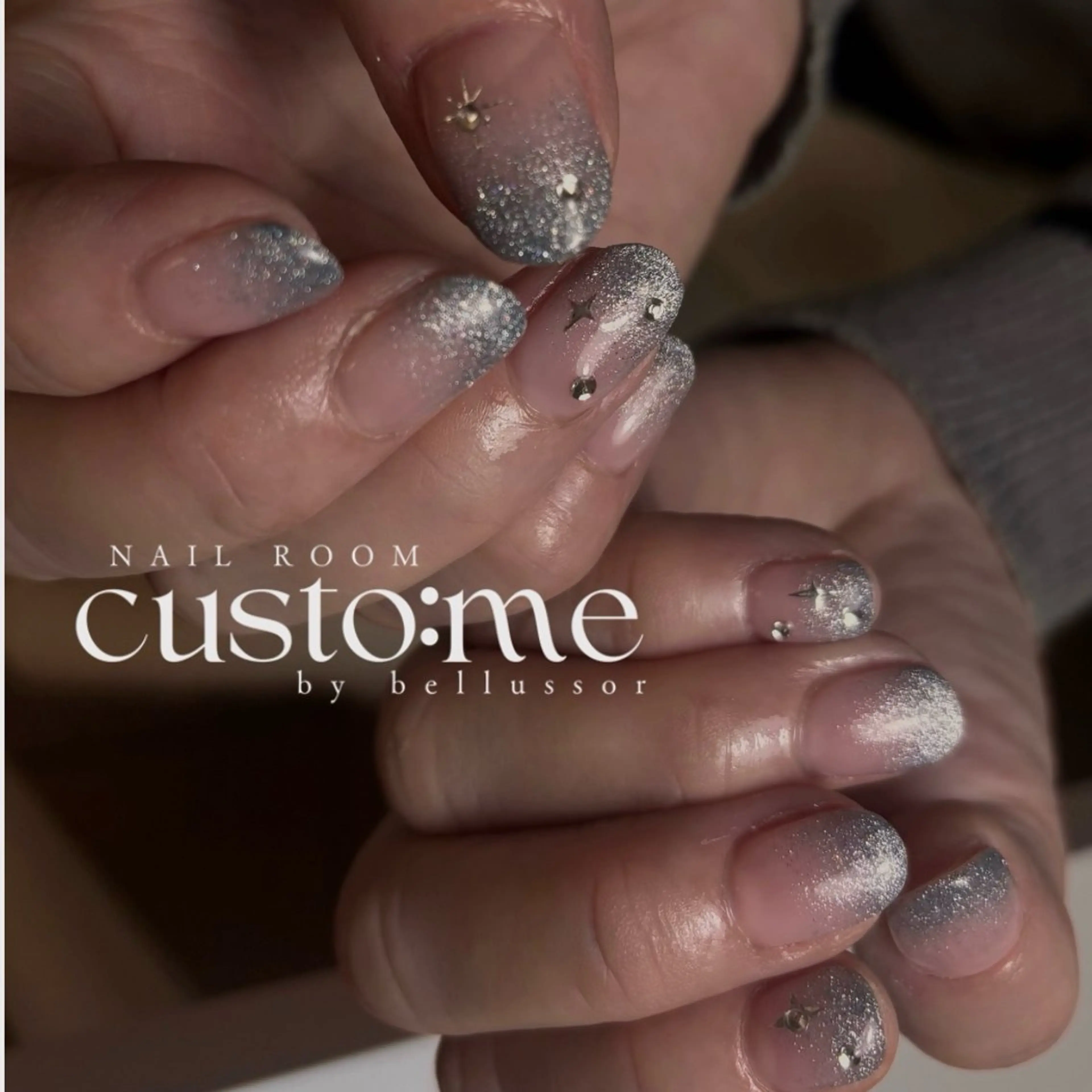 ネイル グラデーション マグネットネイル ピンク ハンドネイル custom：me shunaのネイルデザイン