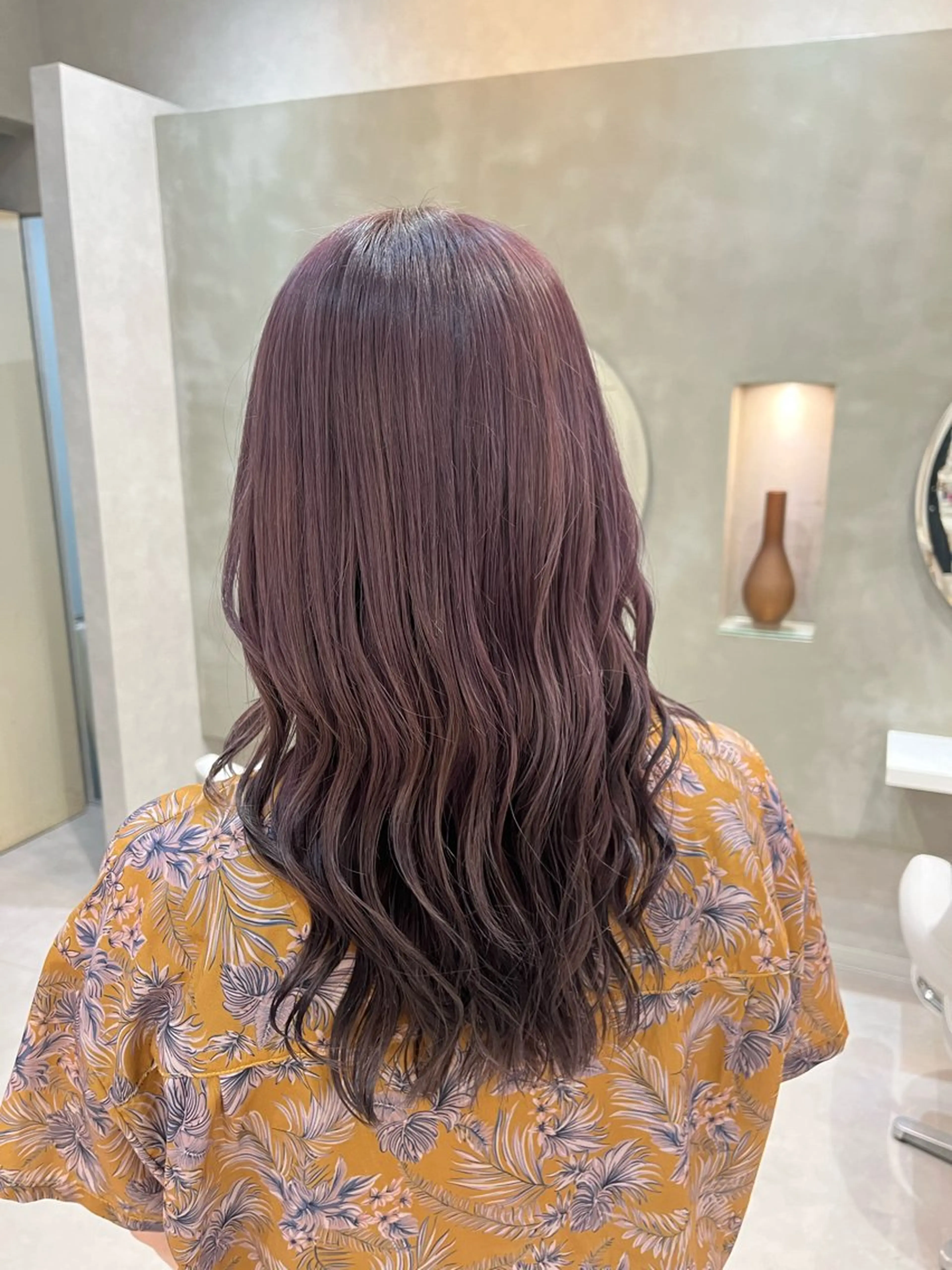 ミディアム カラー パープルカラー kotomi sekiのヘアスタイル