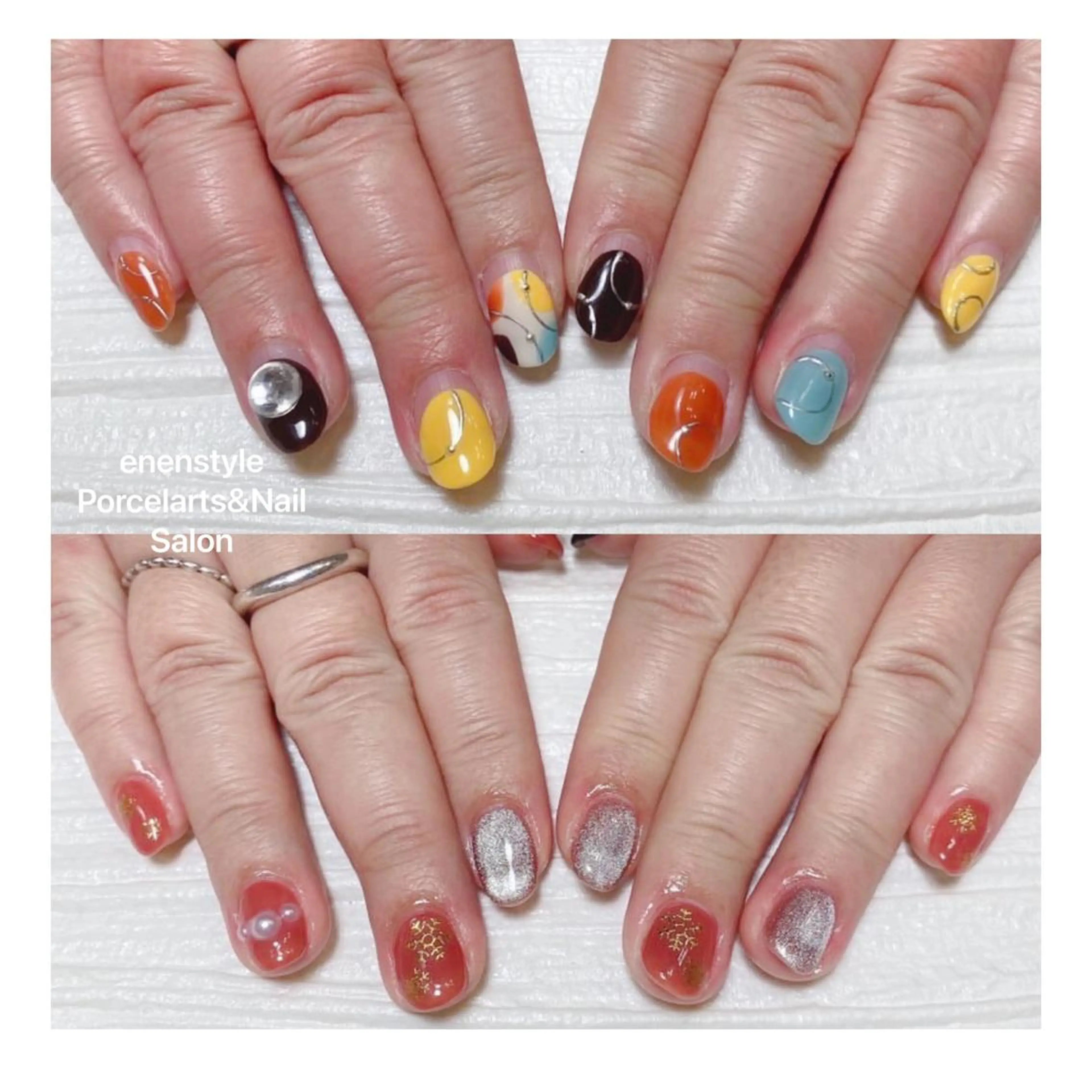 ミディアム ネイル ハンドネイル 👑enen style👑のネイルデザイン