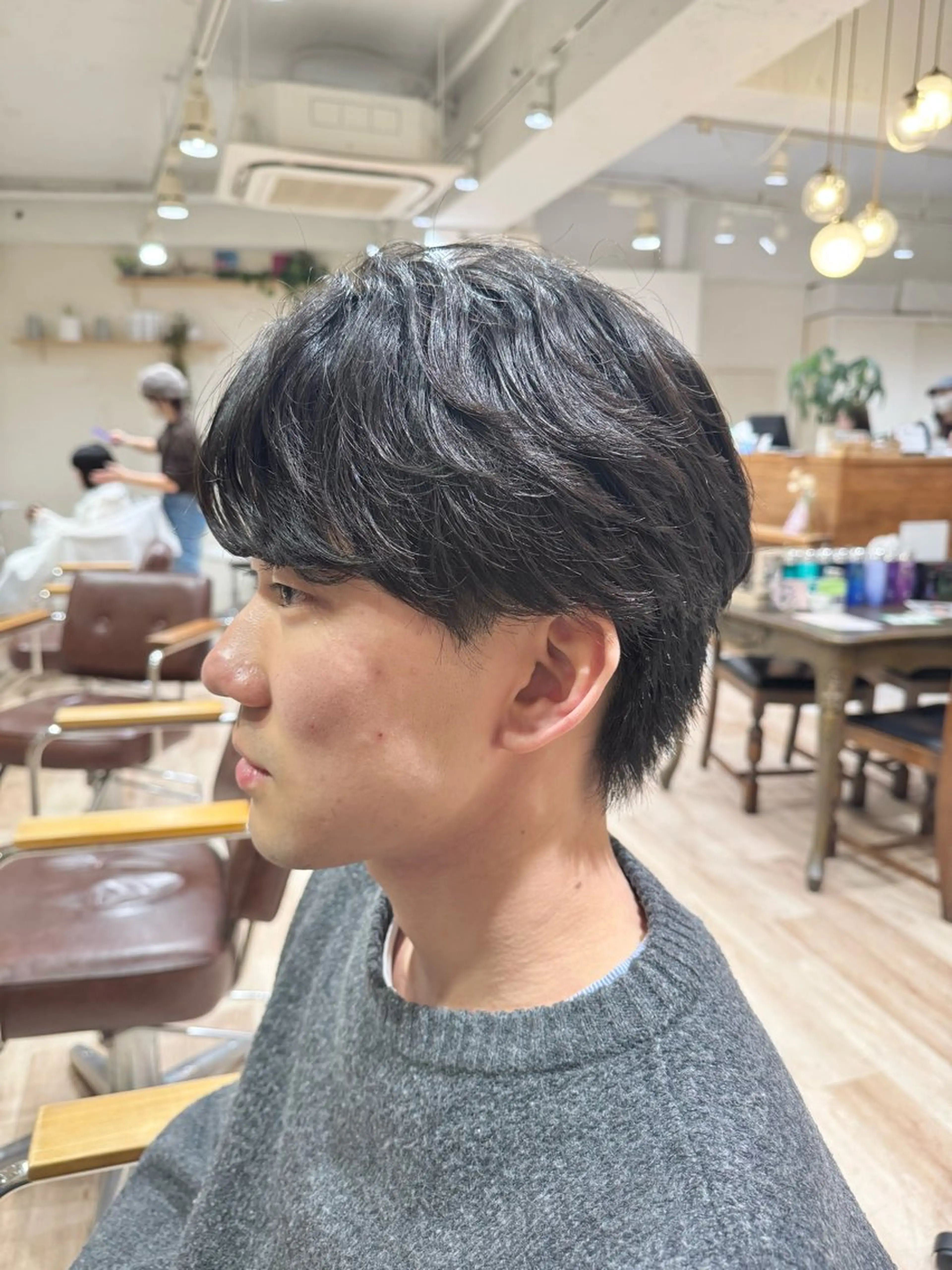 ショート パーマ メンズ カット パーマ メンズ特化 古賀陸斗のヘアスタイル