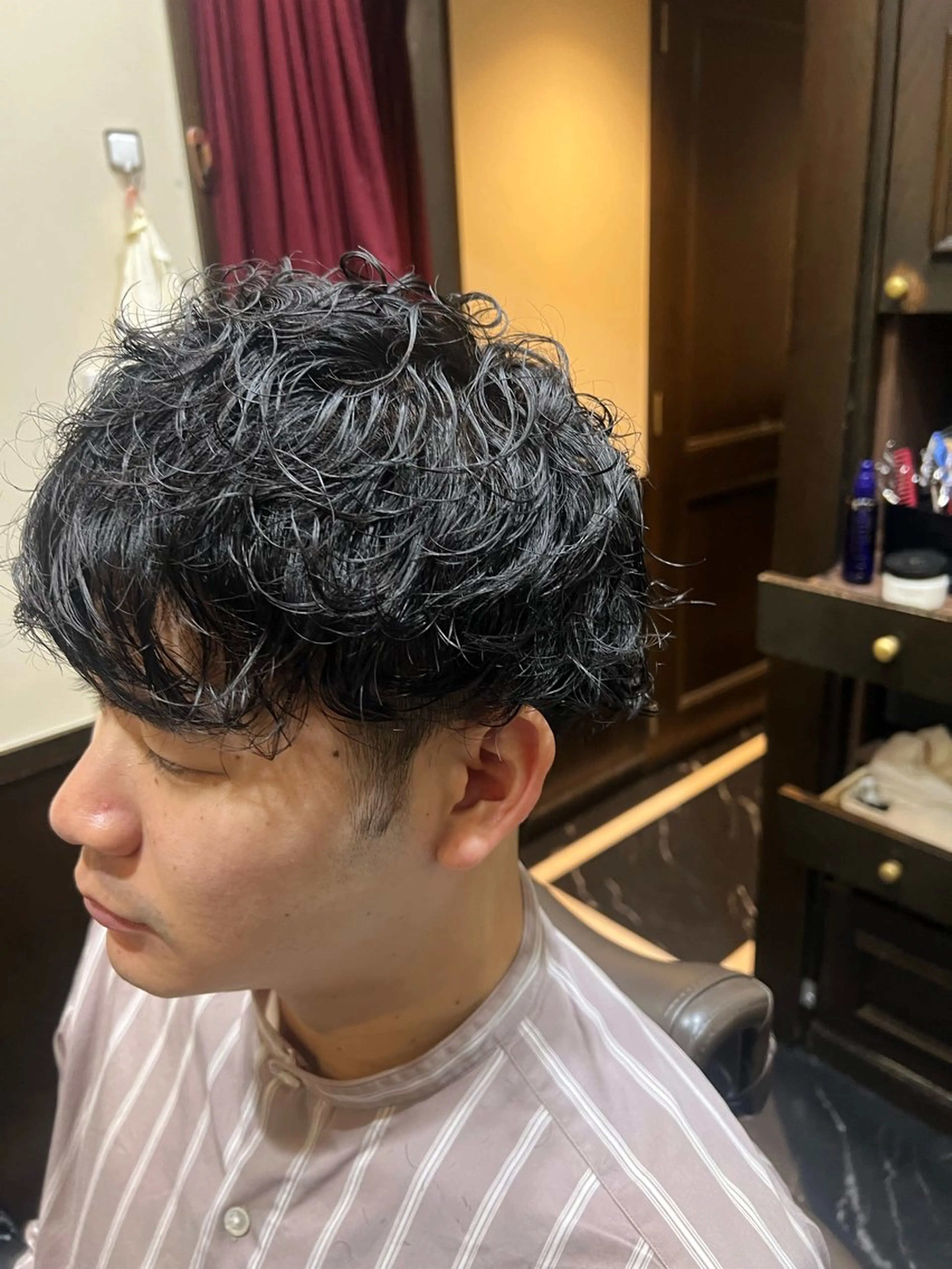 ショート パーマ メンズ 圓子 快のヘアスタイル