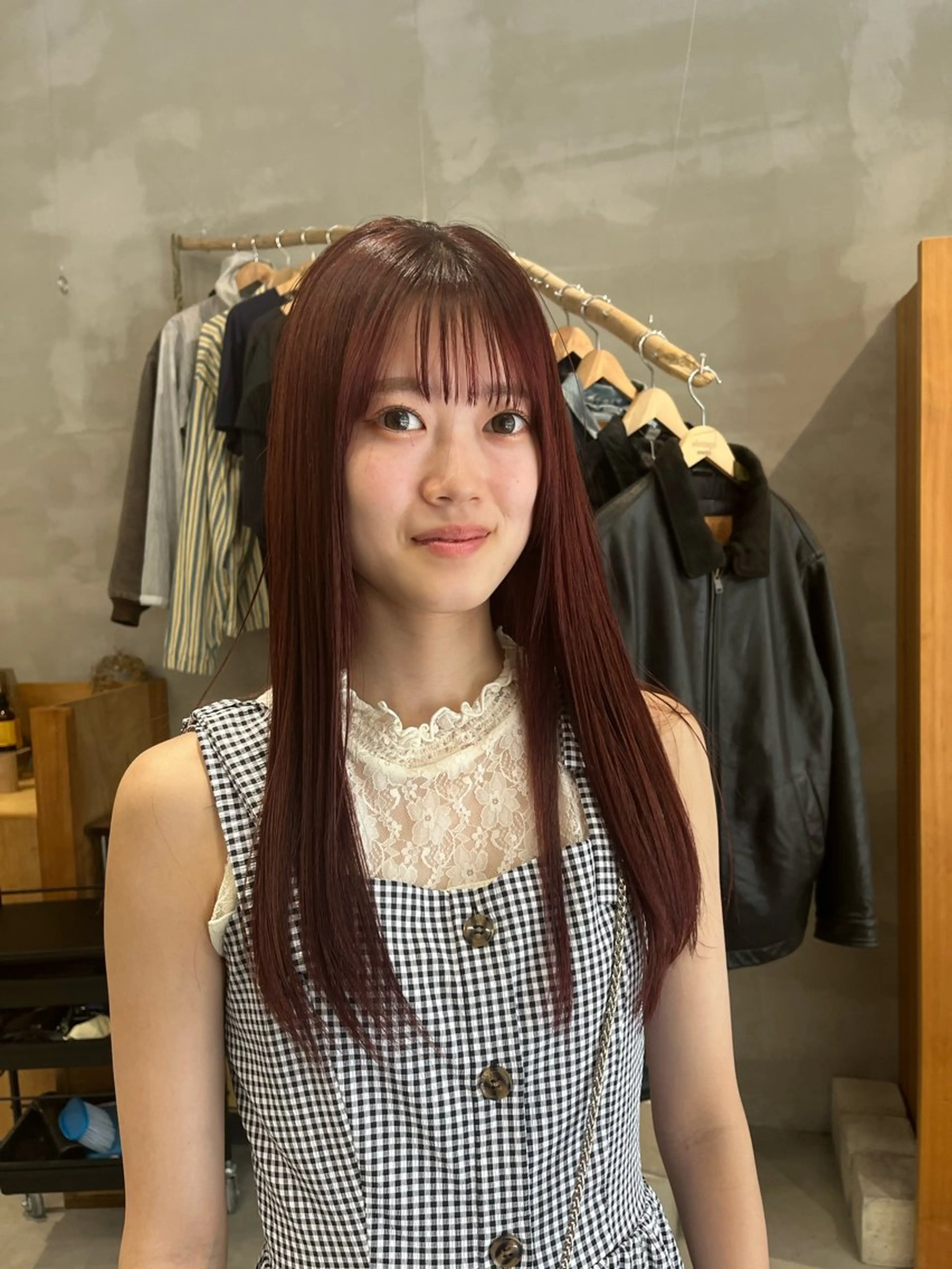 カラー レッドカラー rukia : 試験モデル様募集中のヘアスタイル