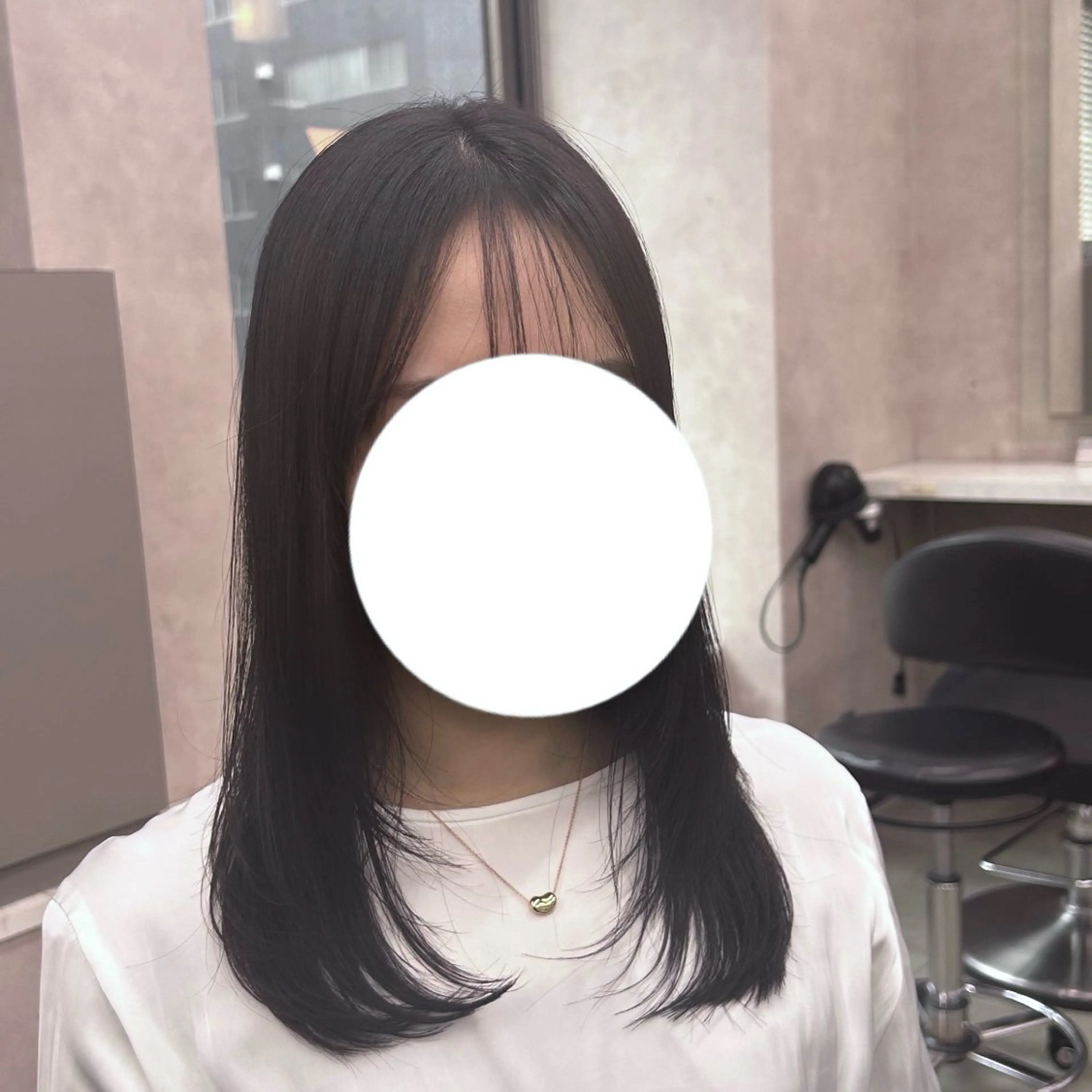 セミロング カラー パーマ ヘアアレンジ メンズ キッズ ブリーチなしカラー/ ブラウン/レイヤーのヘアスタイル