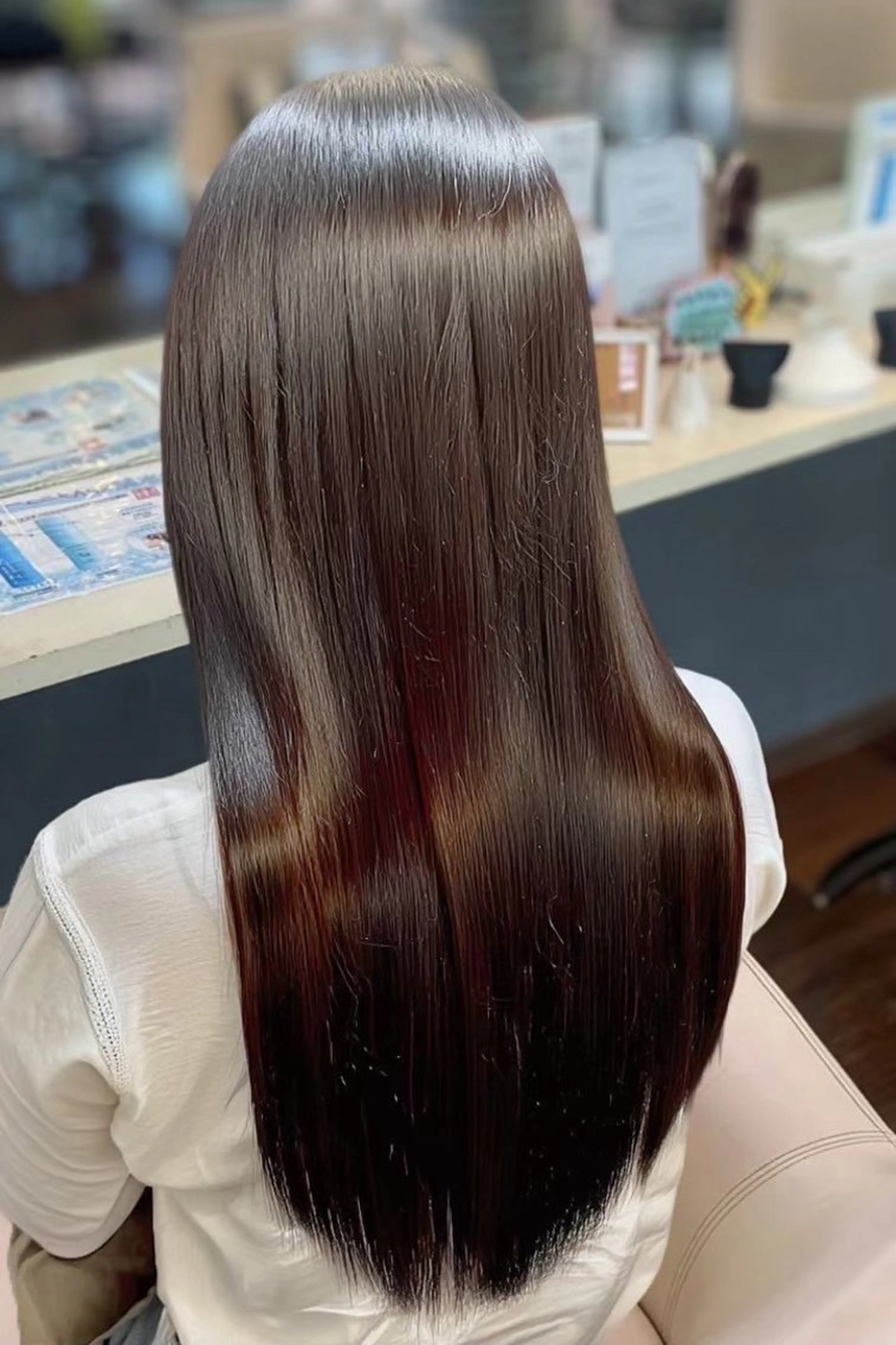 ロング 縮毛矯正 タニモト ミユキのヘアスタイル