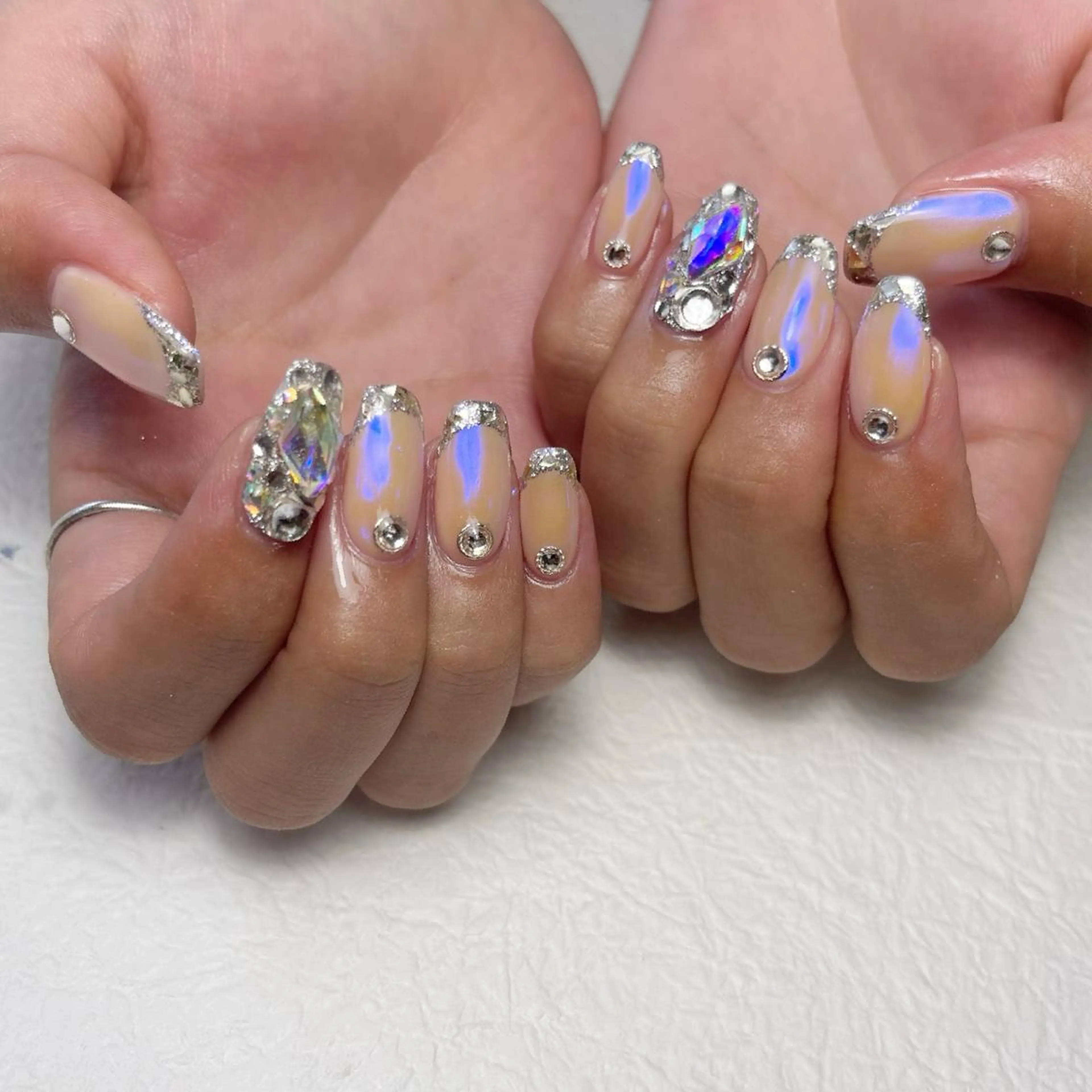 ネイル アートネイル フットネイル ジェルネイル キラキラネイル 韓国ネイル Y nail なんば堀江店のネイルデザイン