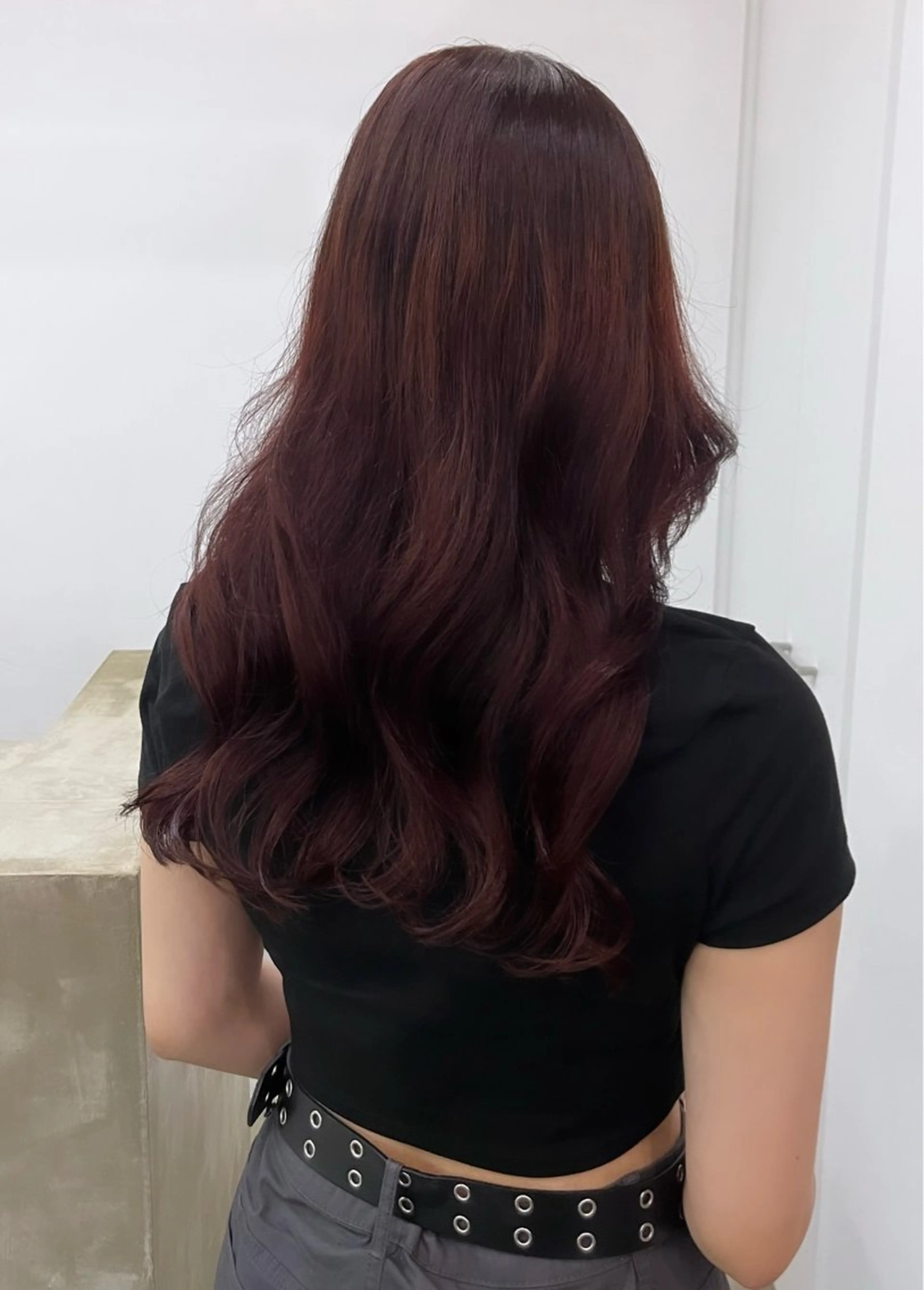 ロング カラー ピンクカラー XIA AIMIのヘアスタイル