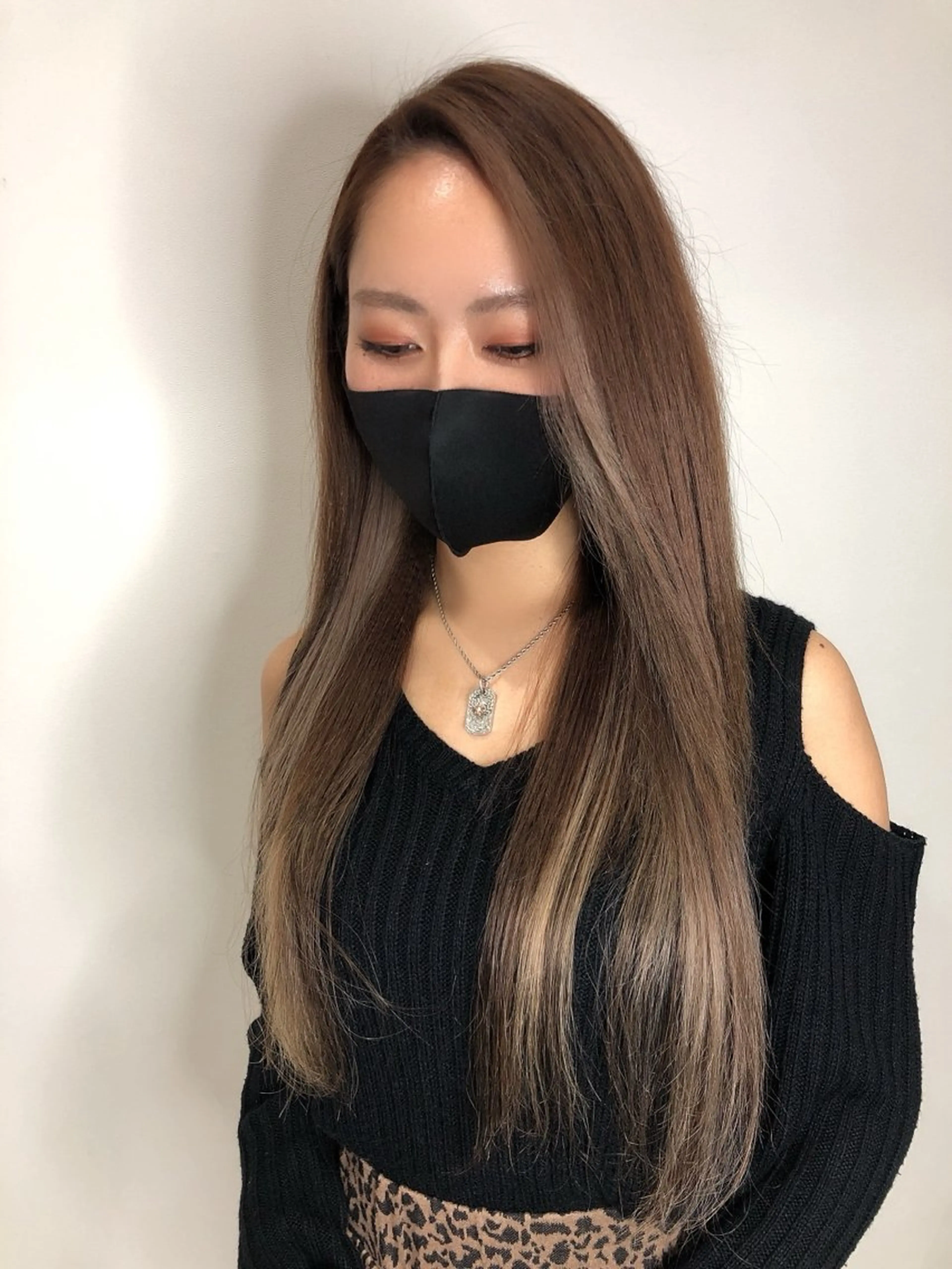 ロング カラー ミストバング ブリーチ ケアブリーチ  フェイスフレーミング YUDU🍊 germe/ジェルムのヘアスタイル