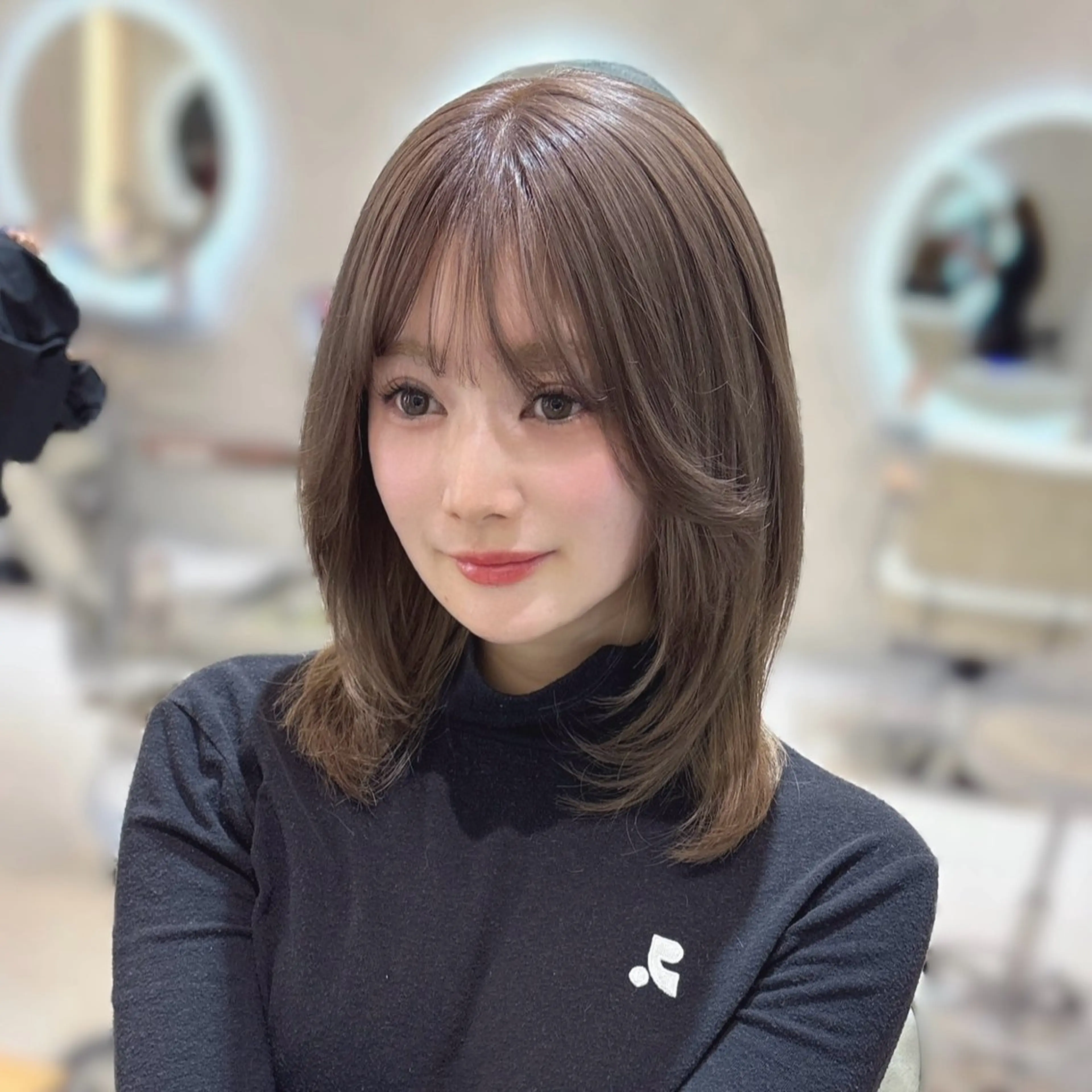 ミディアム カラー 韓国風×髪質改善 ゆりのヘアスタイル