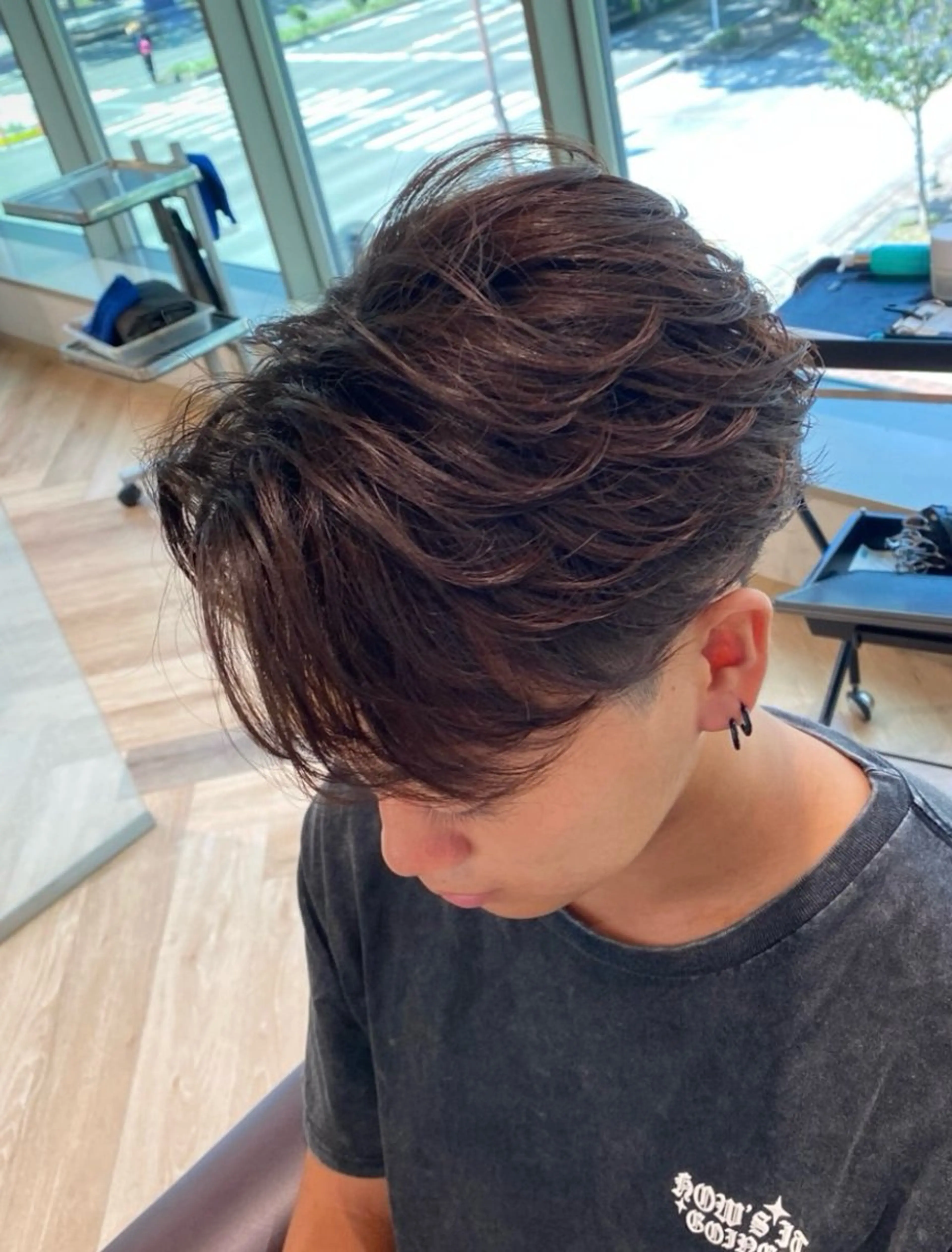 ショート パーマ メンズ特化/フェザー /パーマ/伊勢元のヘアスタイル