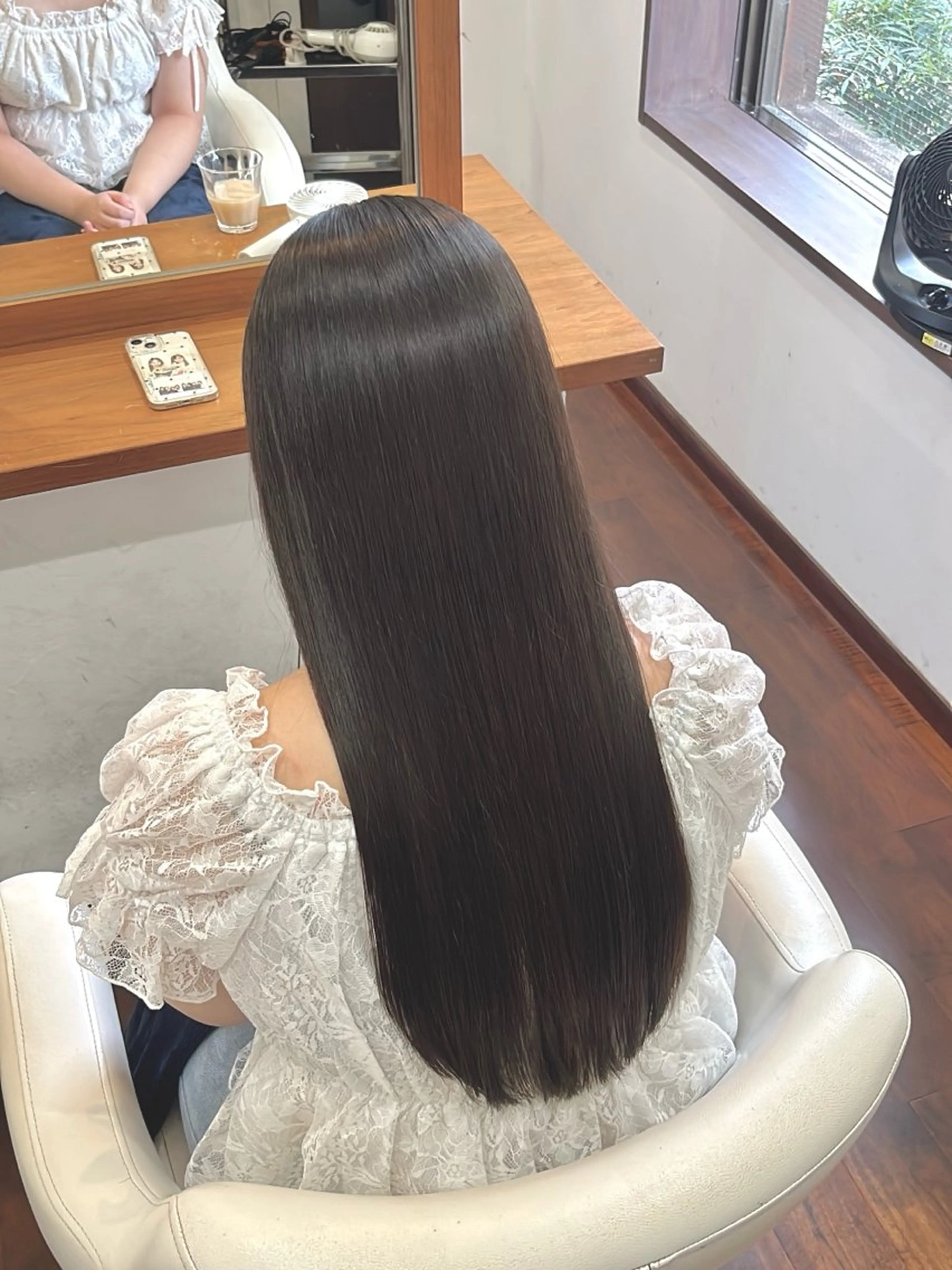 ロング パーマ 髪質改善 ストレートパーマ カット 縮毛矯正 今在家 玲【艶髪スト レート/メンズ】のヘアスタイル
