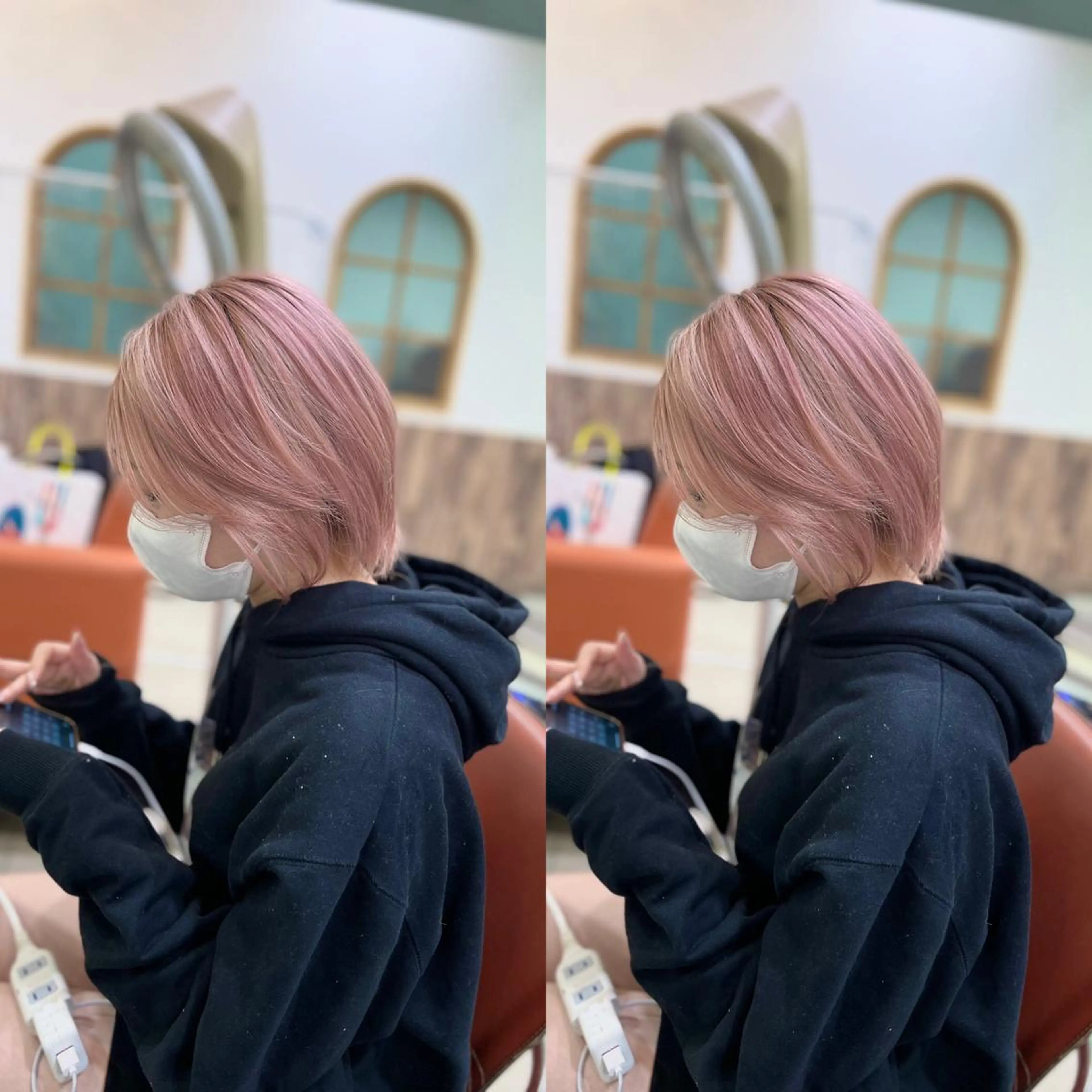 ショート ヘアカラー Y Uのヘアスタイル