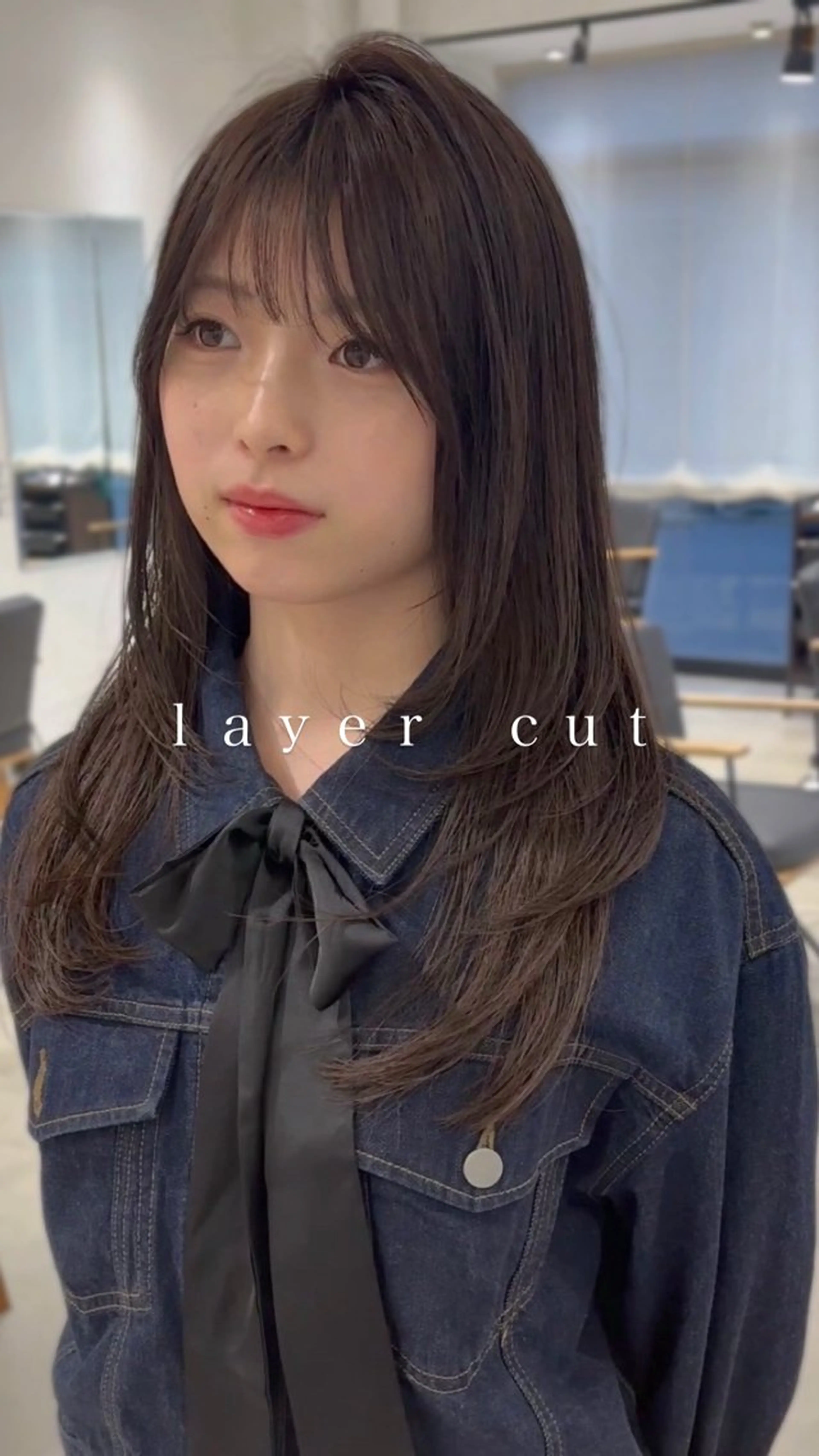 ロング カラー グレージュ レイヤーカット hair shioのヘアスタイル