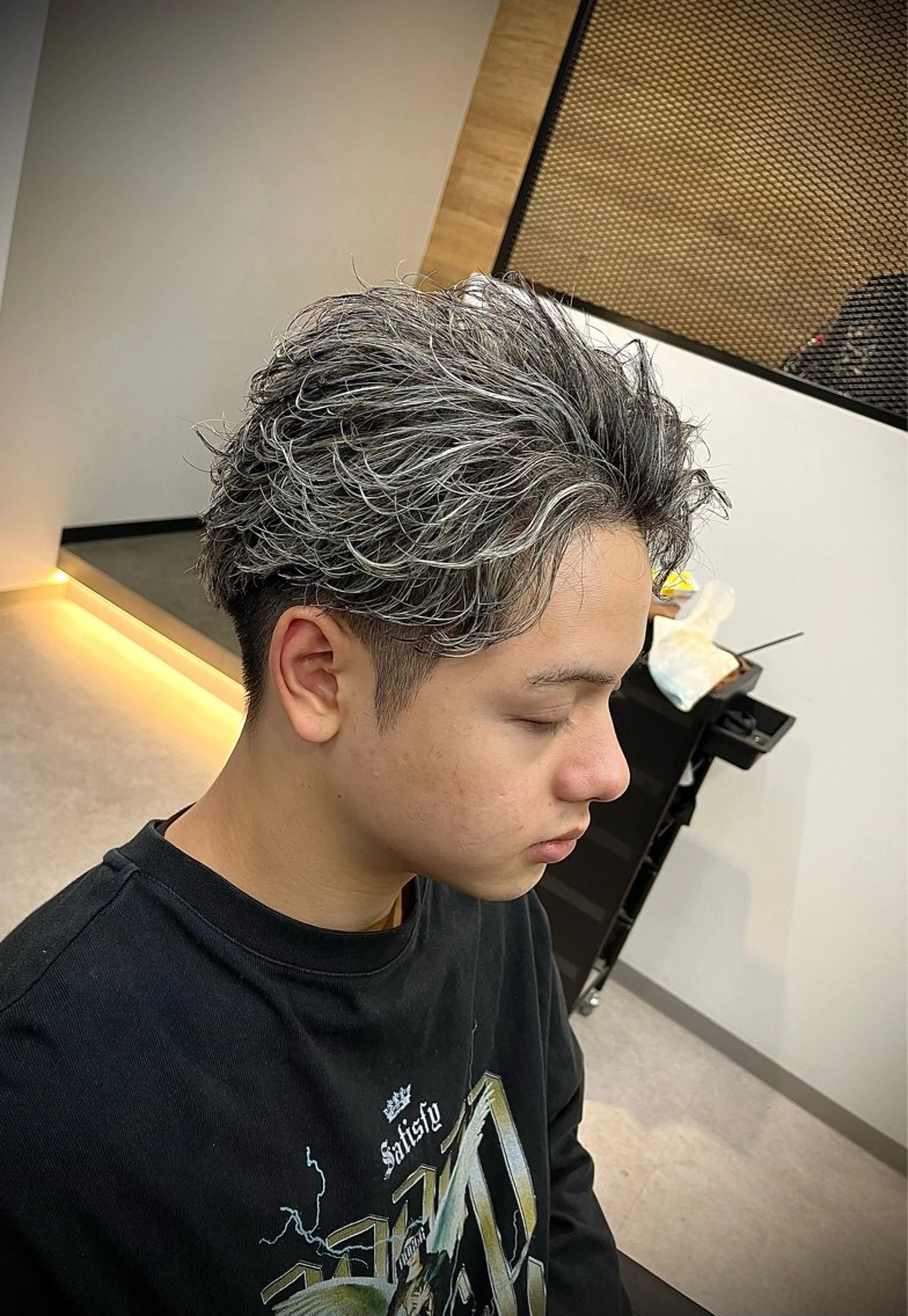 ショート カラー ヘアアレンジ メンズ メンズメッシュ メッシュ カット ヘアカラー ヘアセット men'slapis YUTOのヘアスタイル