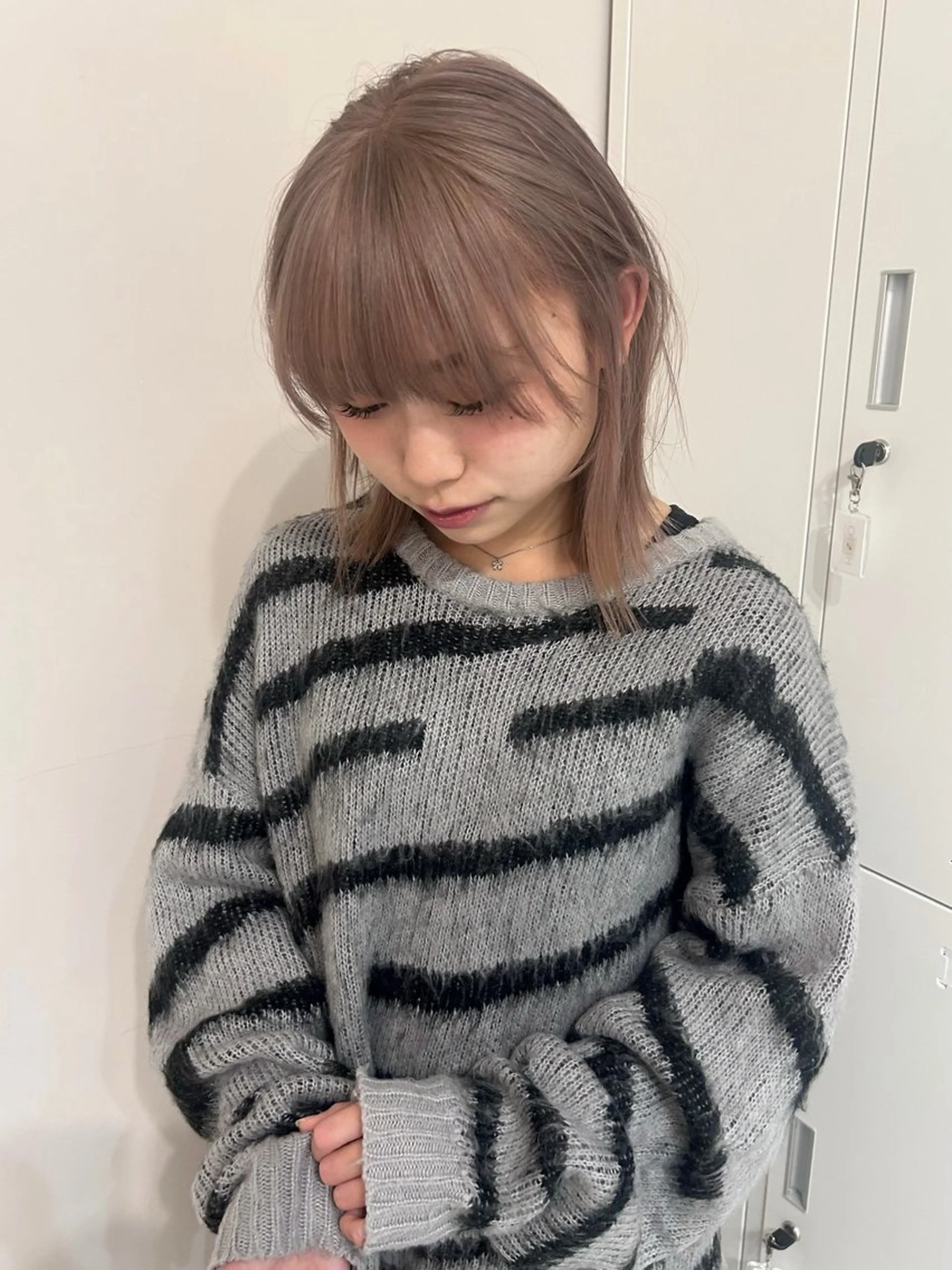 ミディアム ヘアカラー レイヤー・ボブカット ／もえまる🌻のヘアスタイル