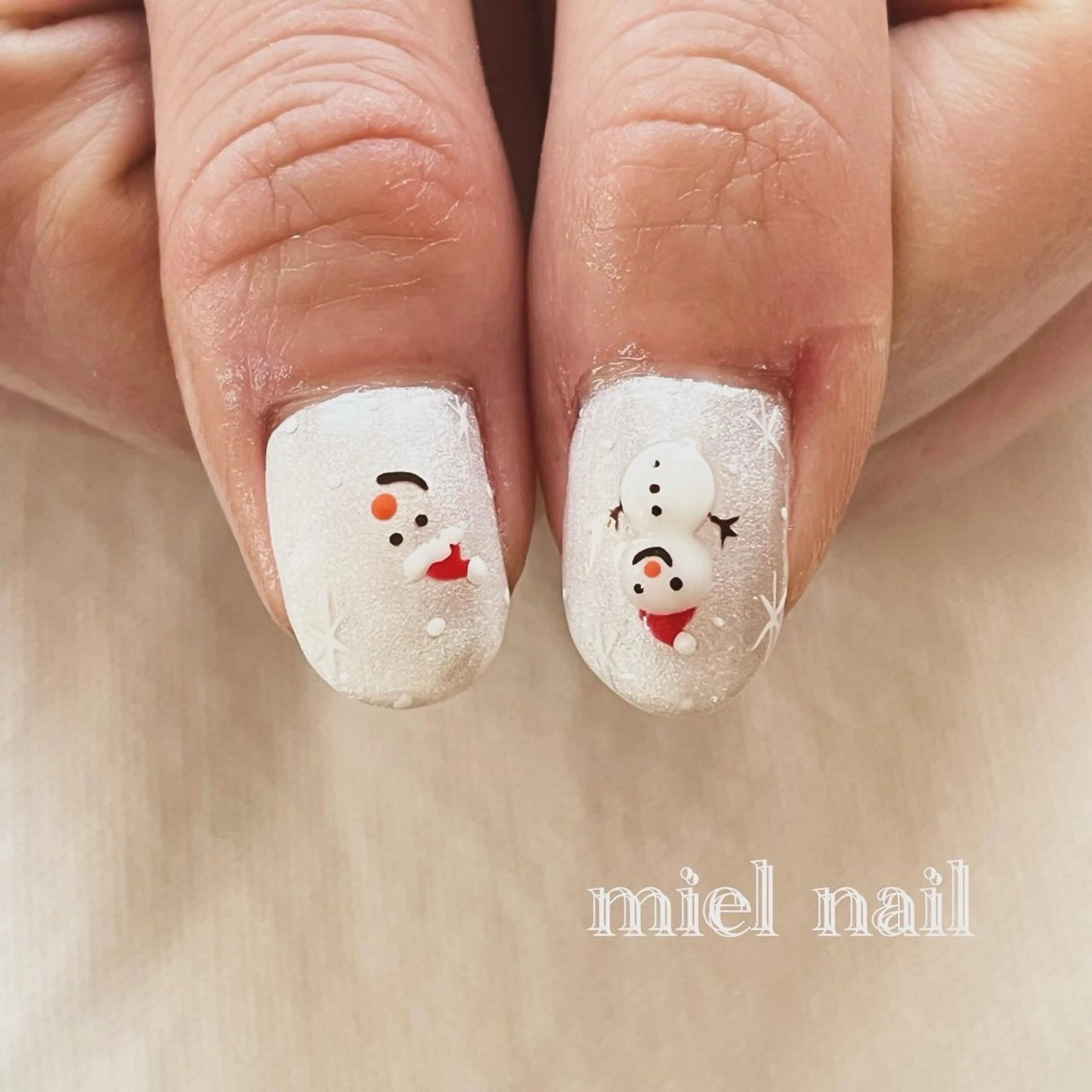 ネイル 持ち込み 冬ネイル ハンドネイル miel nailのネイルデザイン