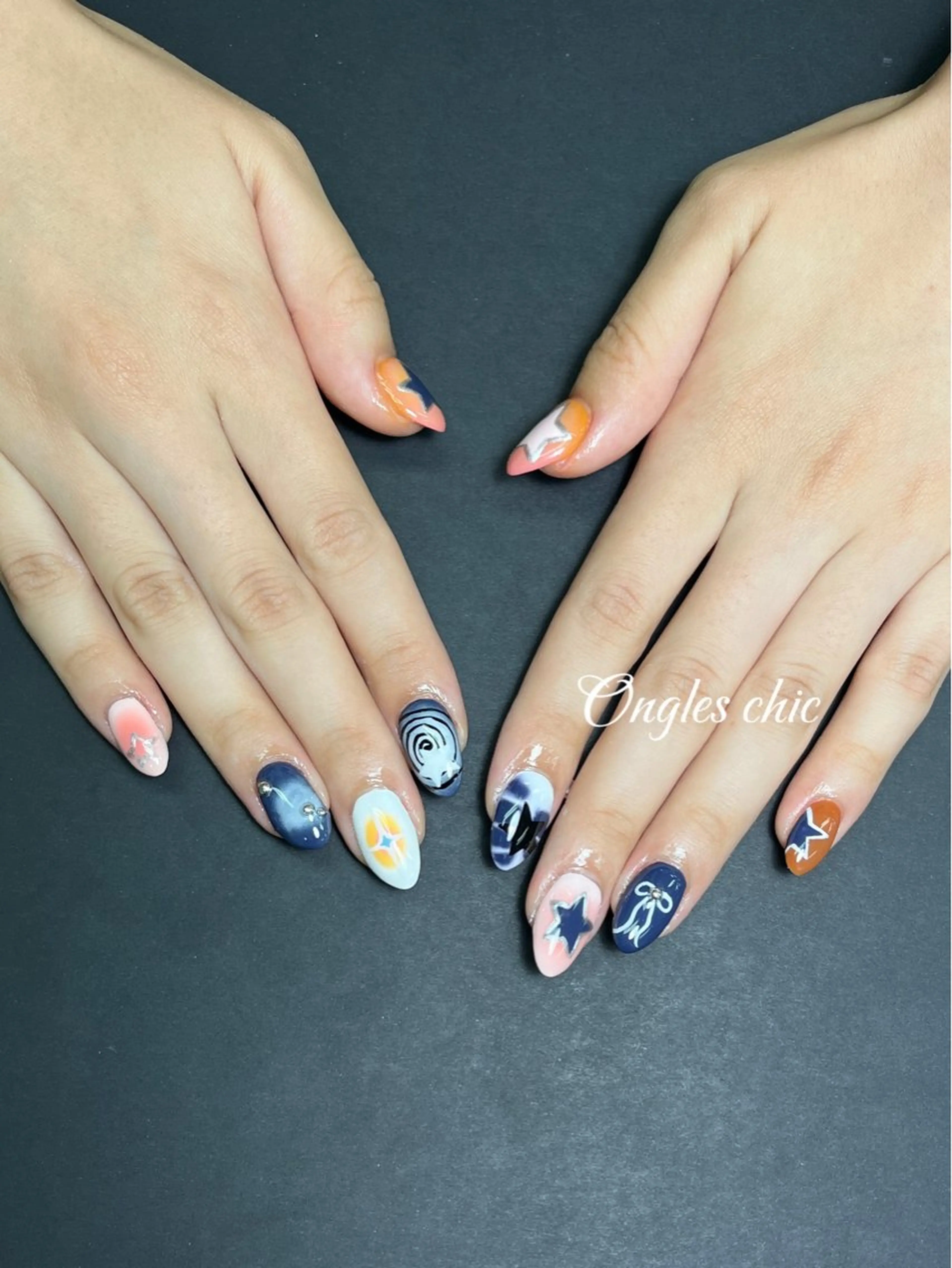 ネイル ハンドネイル ongles chicのネイルデザイン