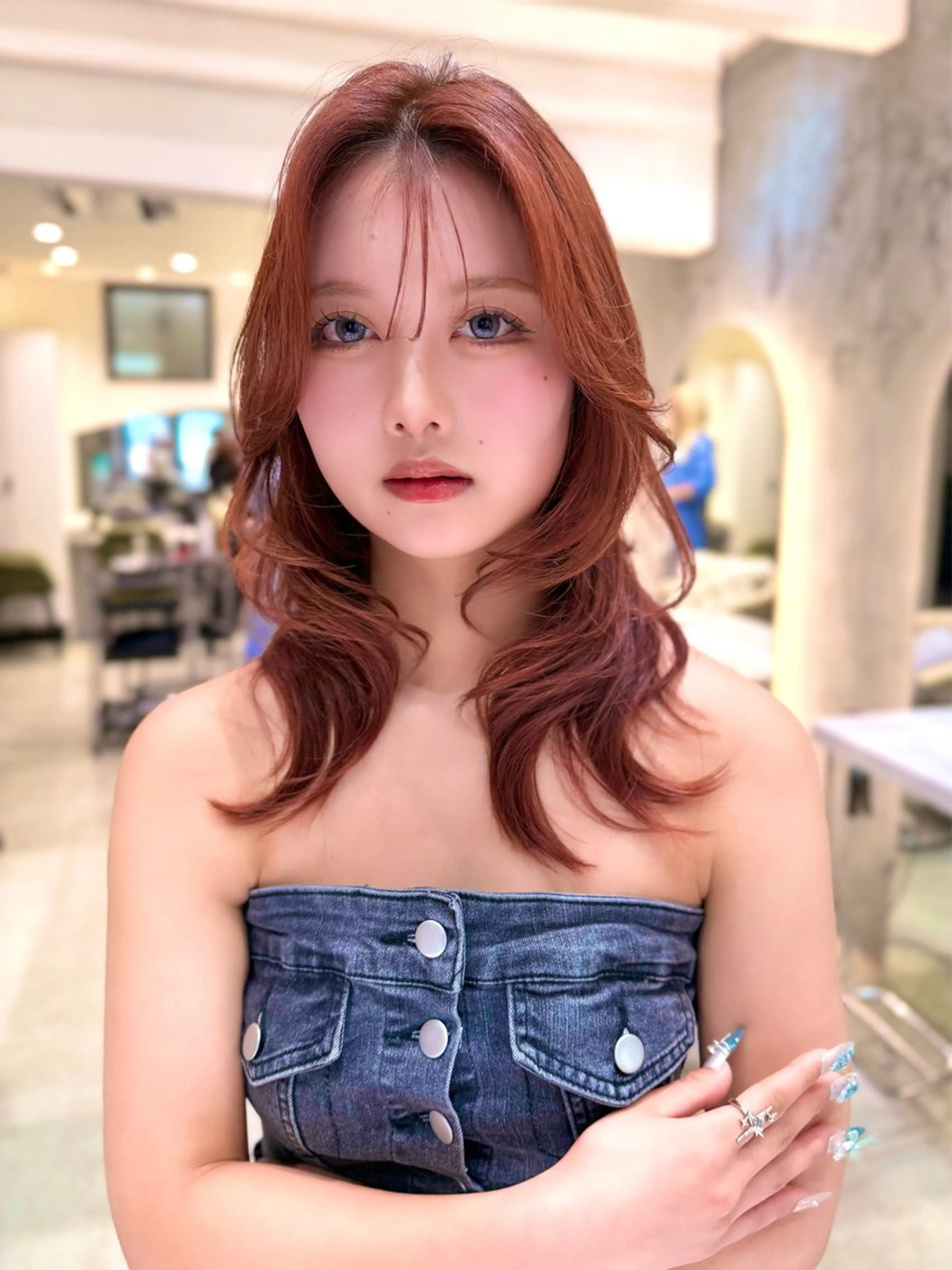 ミディアム ✨コテ巻き風パーマ ✨川合佑哉のヘアスタイル