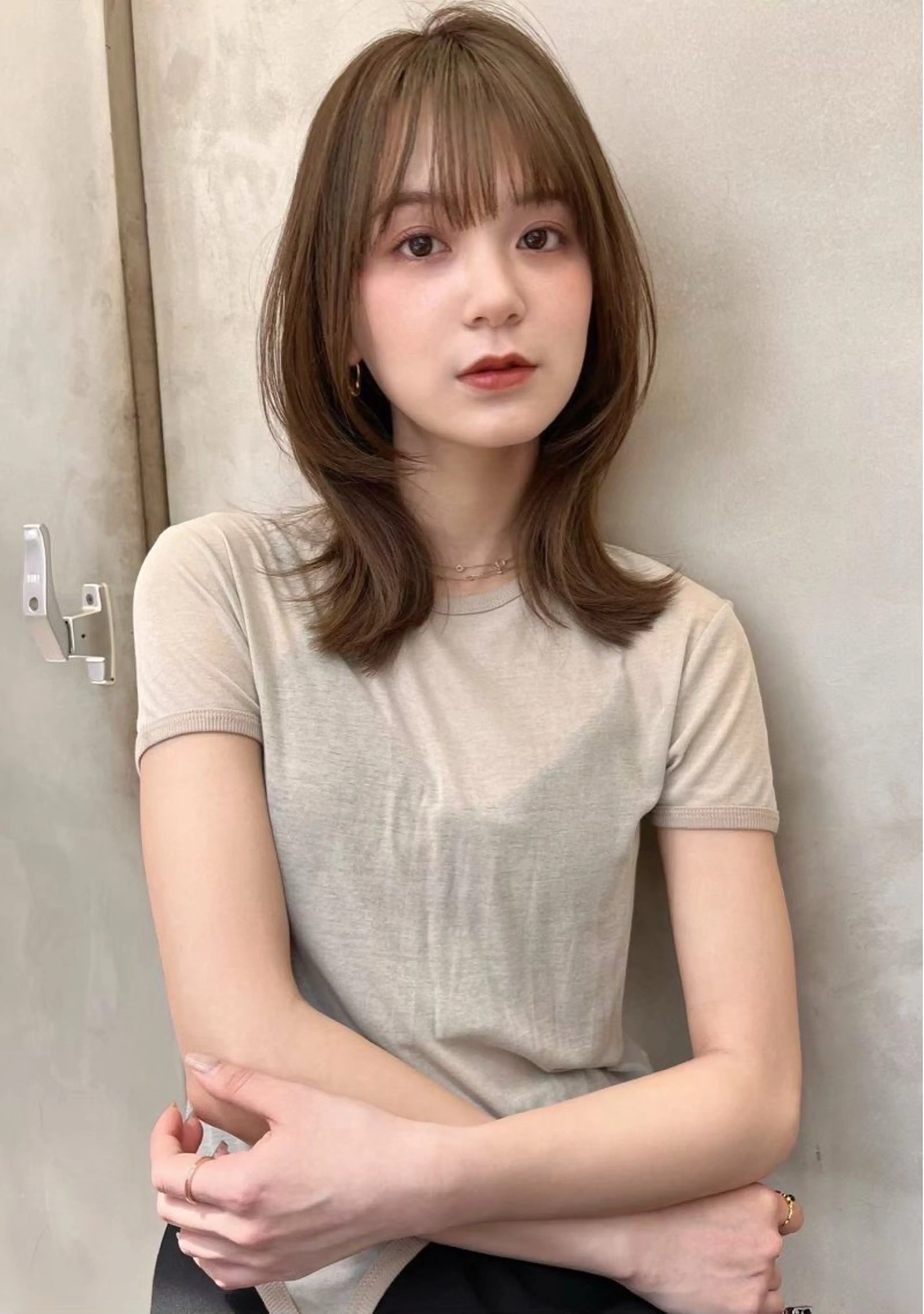 カラー ヘアカラー 透明感カラー🌱‬‪ 結衣のヘアスタイル