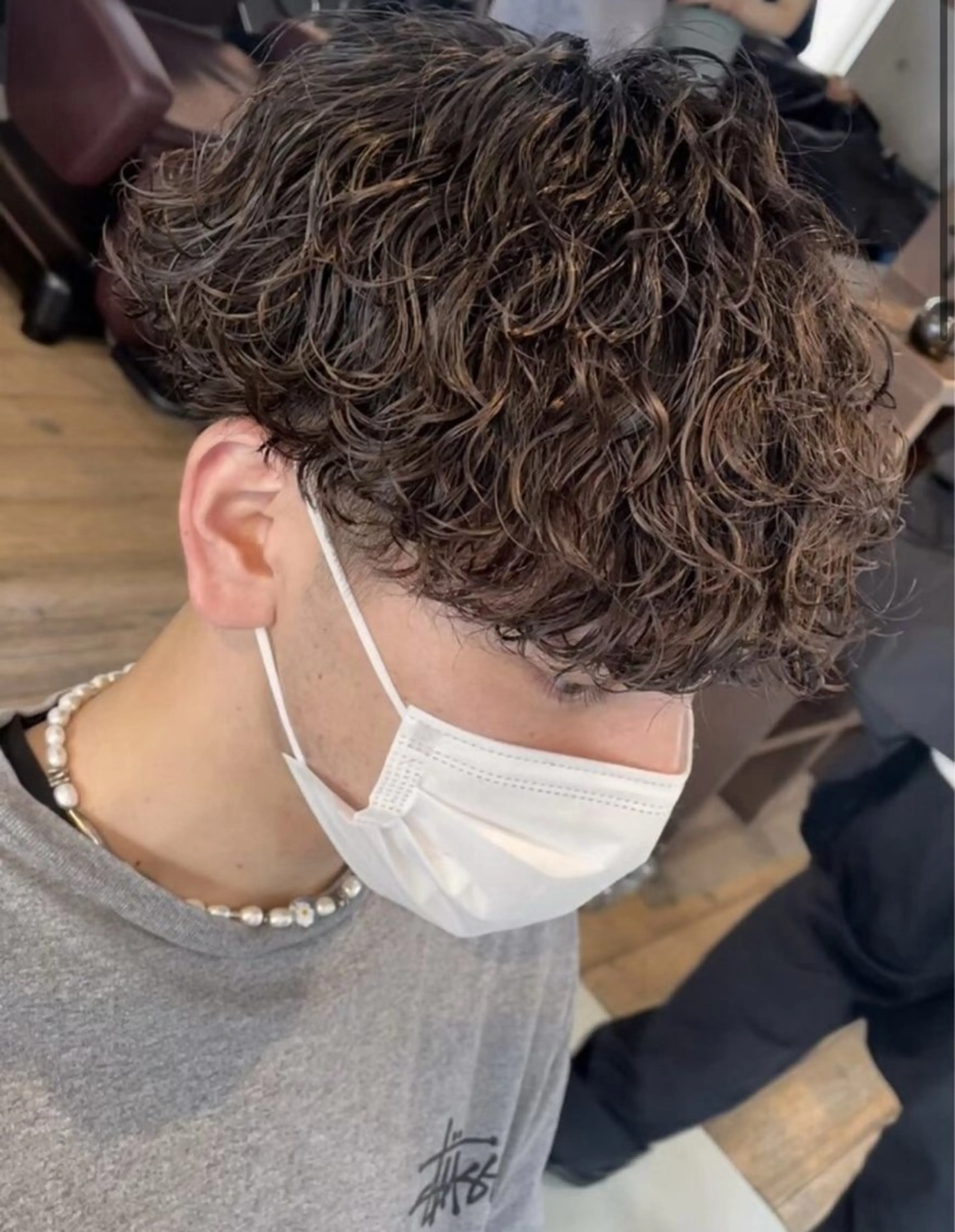 パーマ メンズ メンズパーマ 波巻きパーマ カット パーマ 湯浅禅也/プードル /波巻きパーマ/栄のヘアスタイル