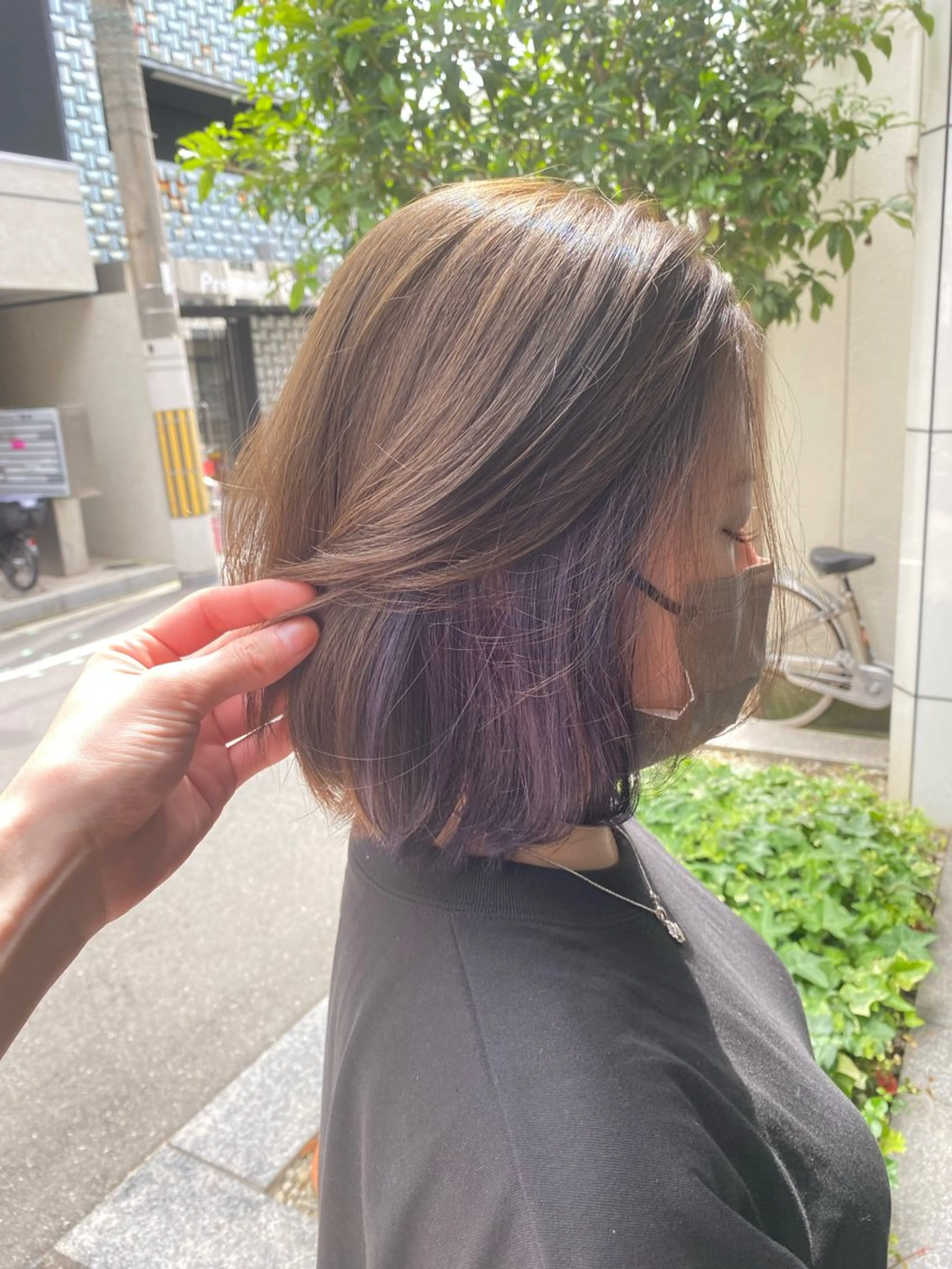 ミディアム ヘアカラー 西田辺/ タカスナオヤのヘアスタイル