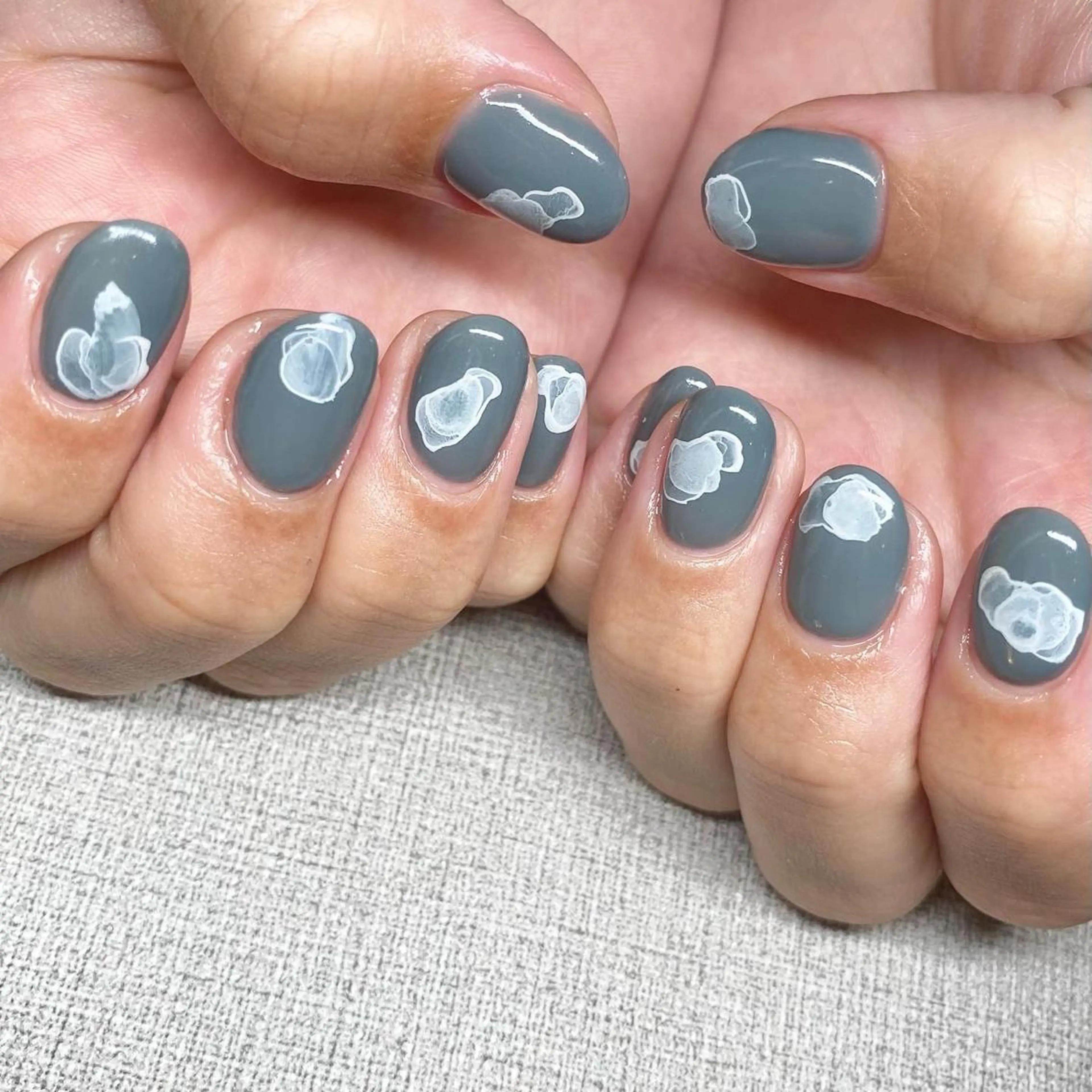 ネイル アートネイル ニュアンスネイル 冬ネイル ハンドネイル 山田 貴子のネイルデザイン