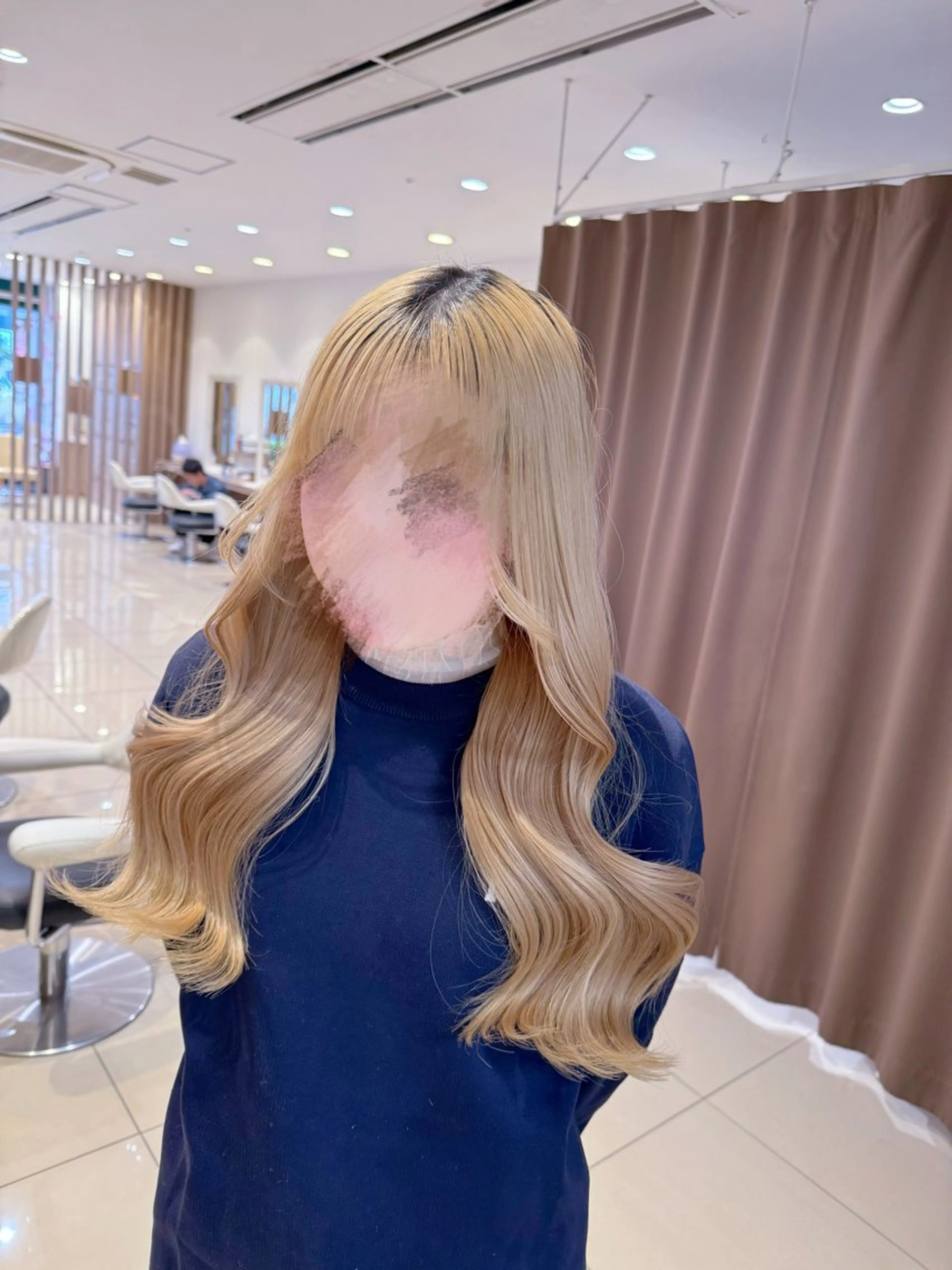 ロング ヨシンモリ ヘアセット 横浜/韓国/レイヤー カット/ユイナ🎀のヘアスタイル