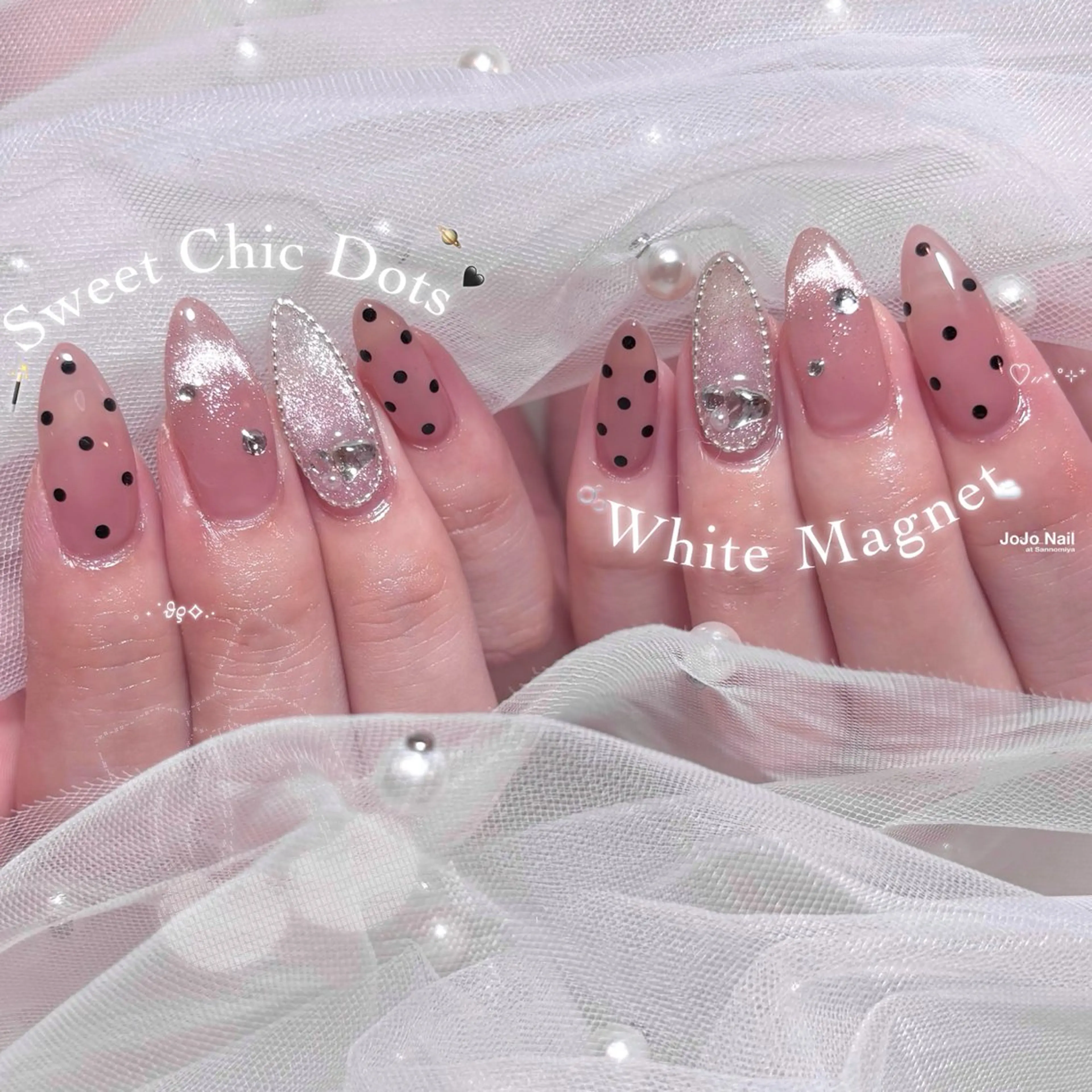 【👼🏻学割U24】 長さ出し+持ち込みデザインアート90(オフ込み)の写真