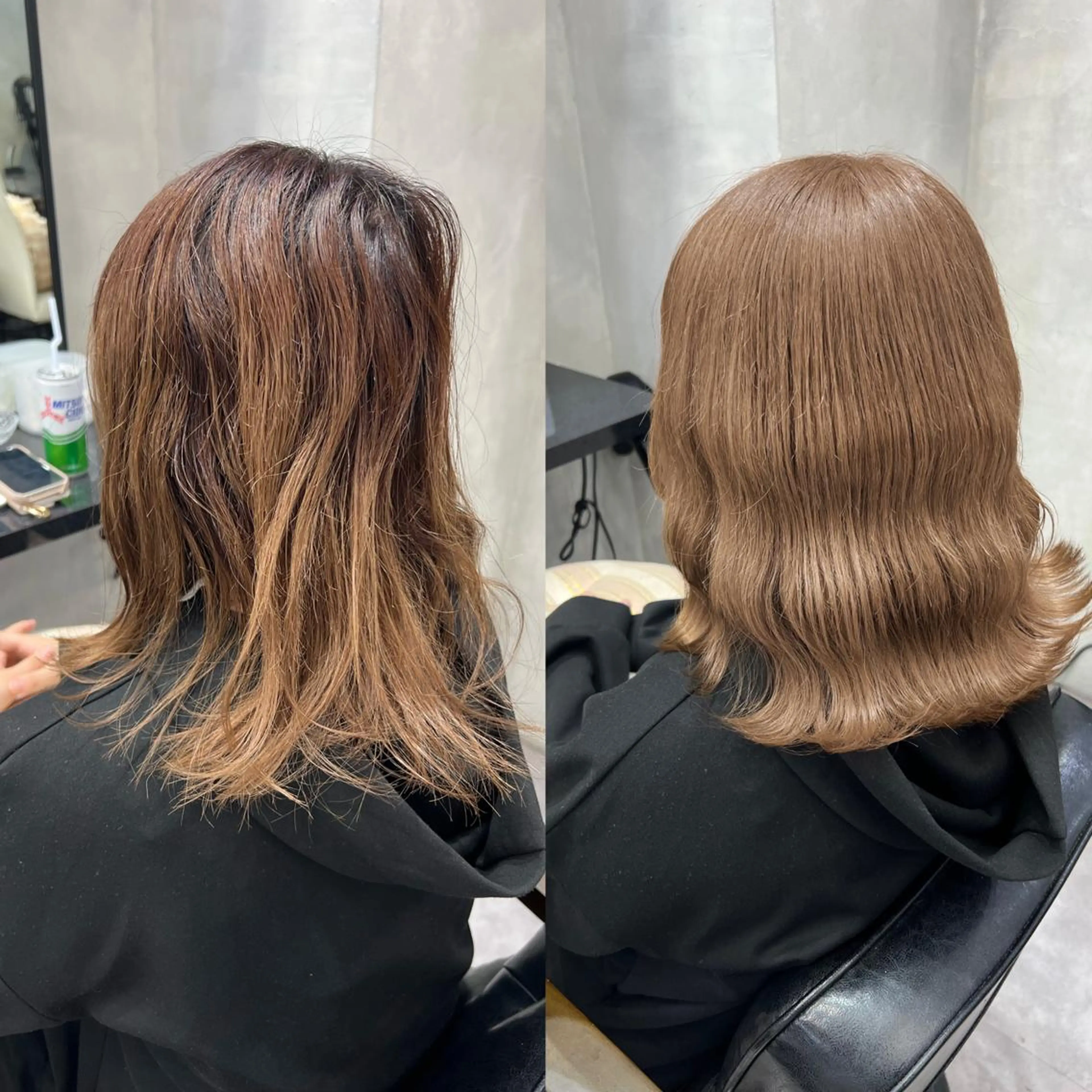 ミディアム カラー ヘアアレンジ シールエクステ アディクシーカラー アッシュ バレイヤージュ ベージュカラー ヘアカラー トリートメント ar+ ❤︎ maiのヘアスタイル