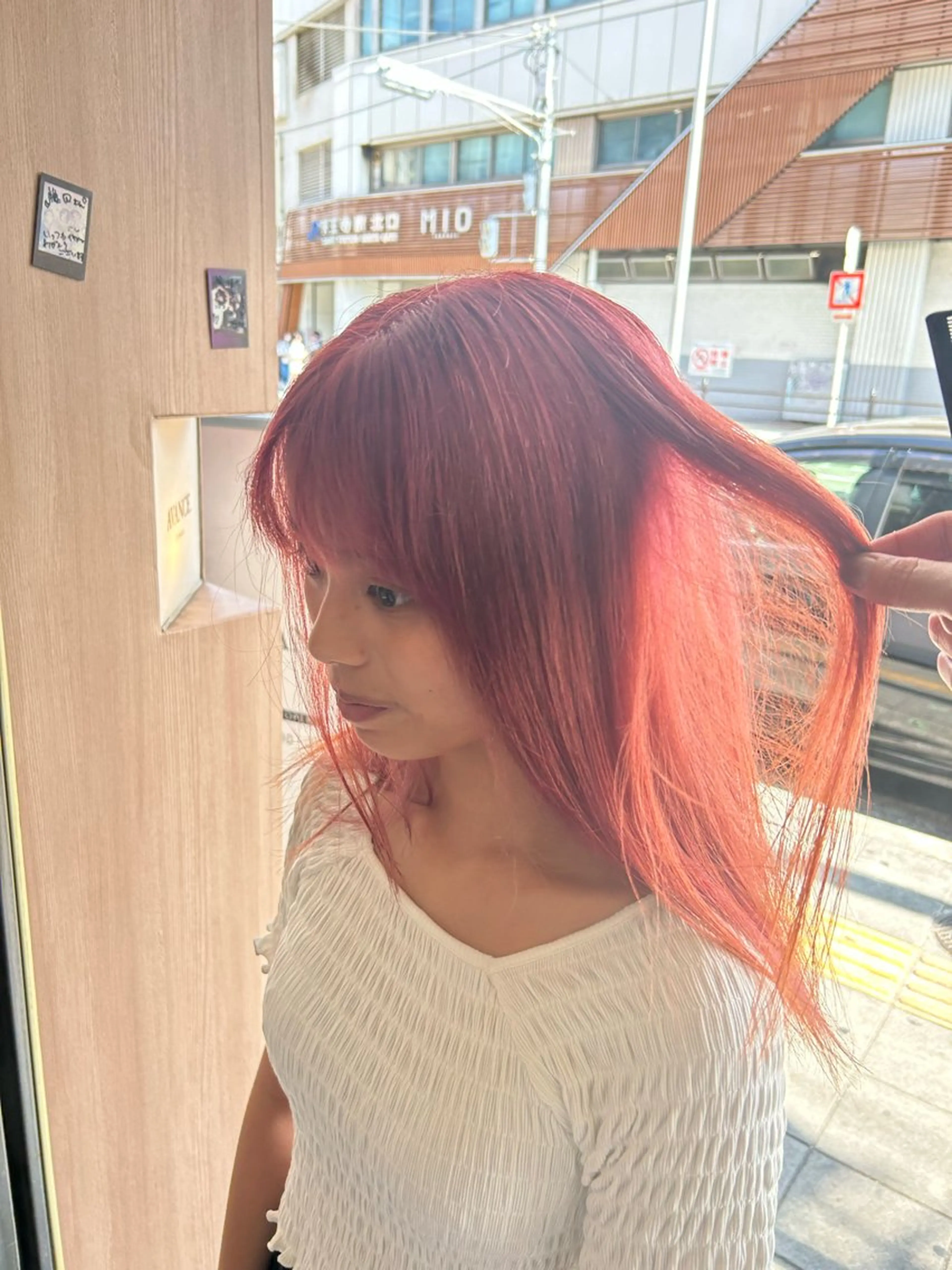 ミディアム カット ヘアカラー トリートメント 【春カラーWカラー】 【暗髪&暖色系】圭真のヘアスタイル