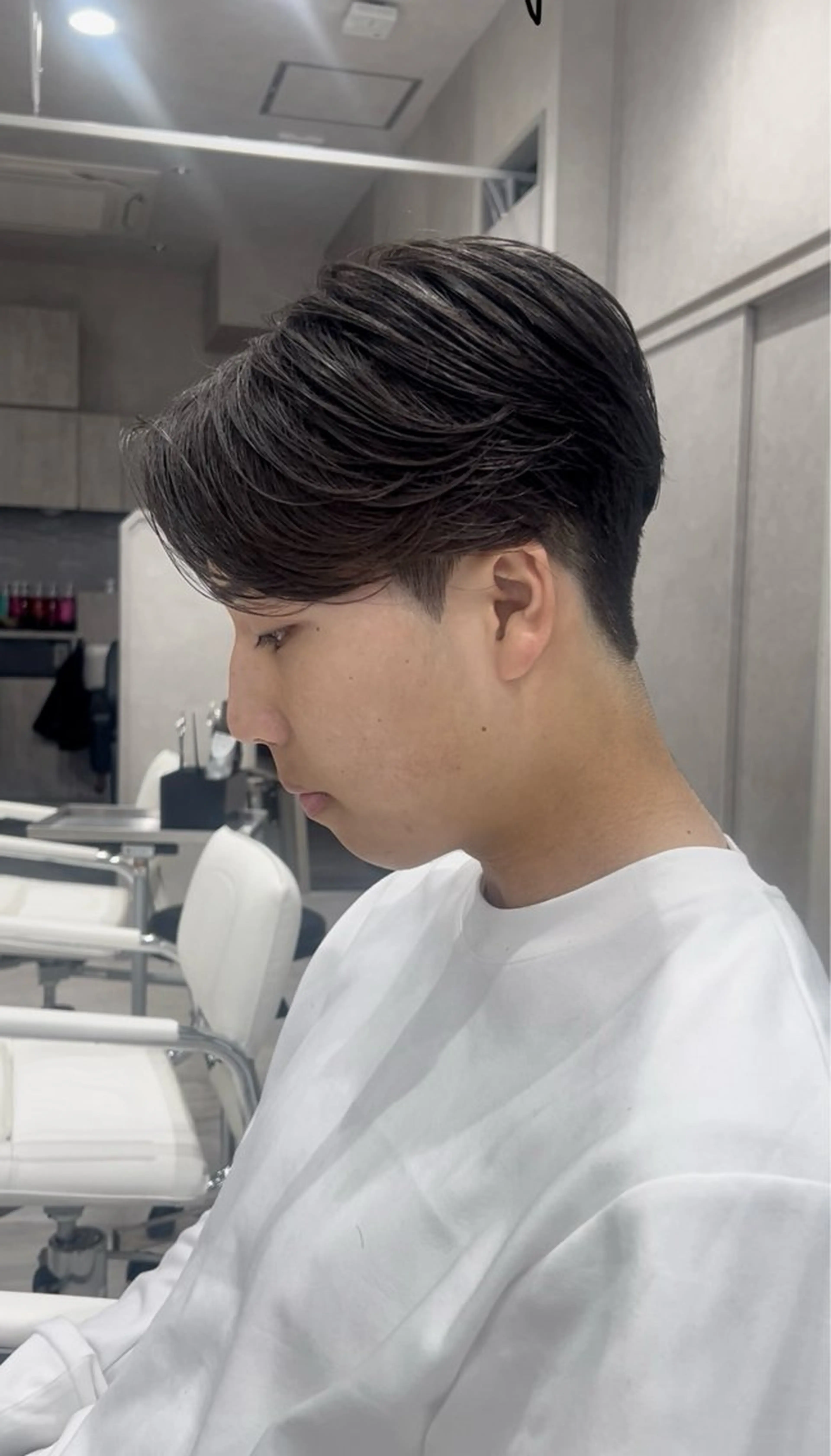 メンズ カット パーマ 縮毛矯正 毛流れ/メンズパーマ kanata/溝の口のヘアスタイル