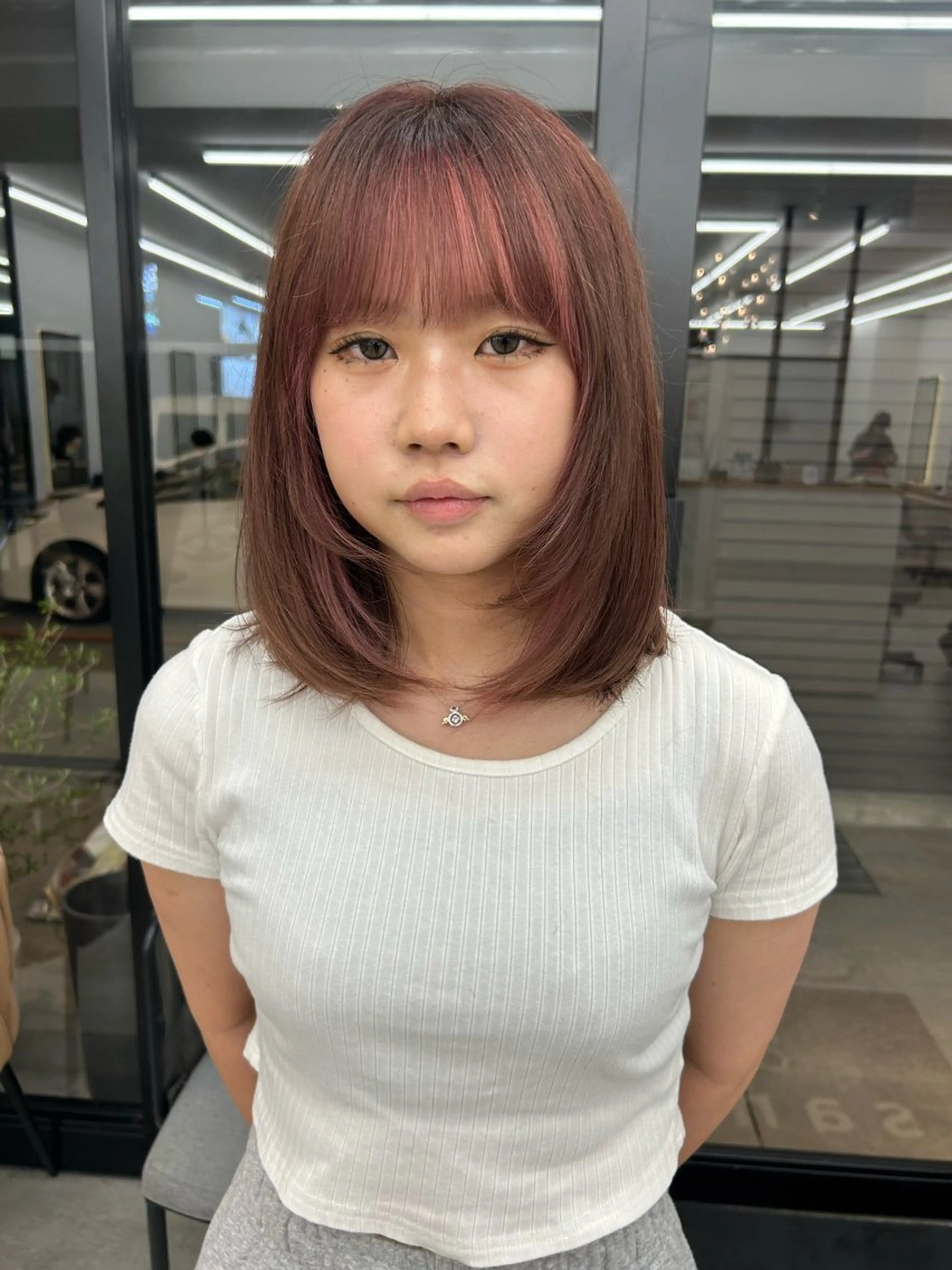 ミディアム きたやまこう /縮毛矯正/髪質改善のヘアスタイル