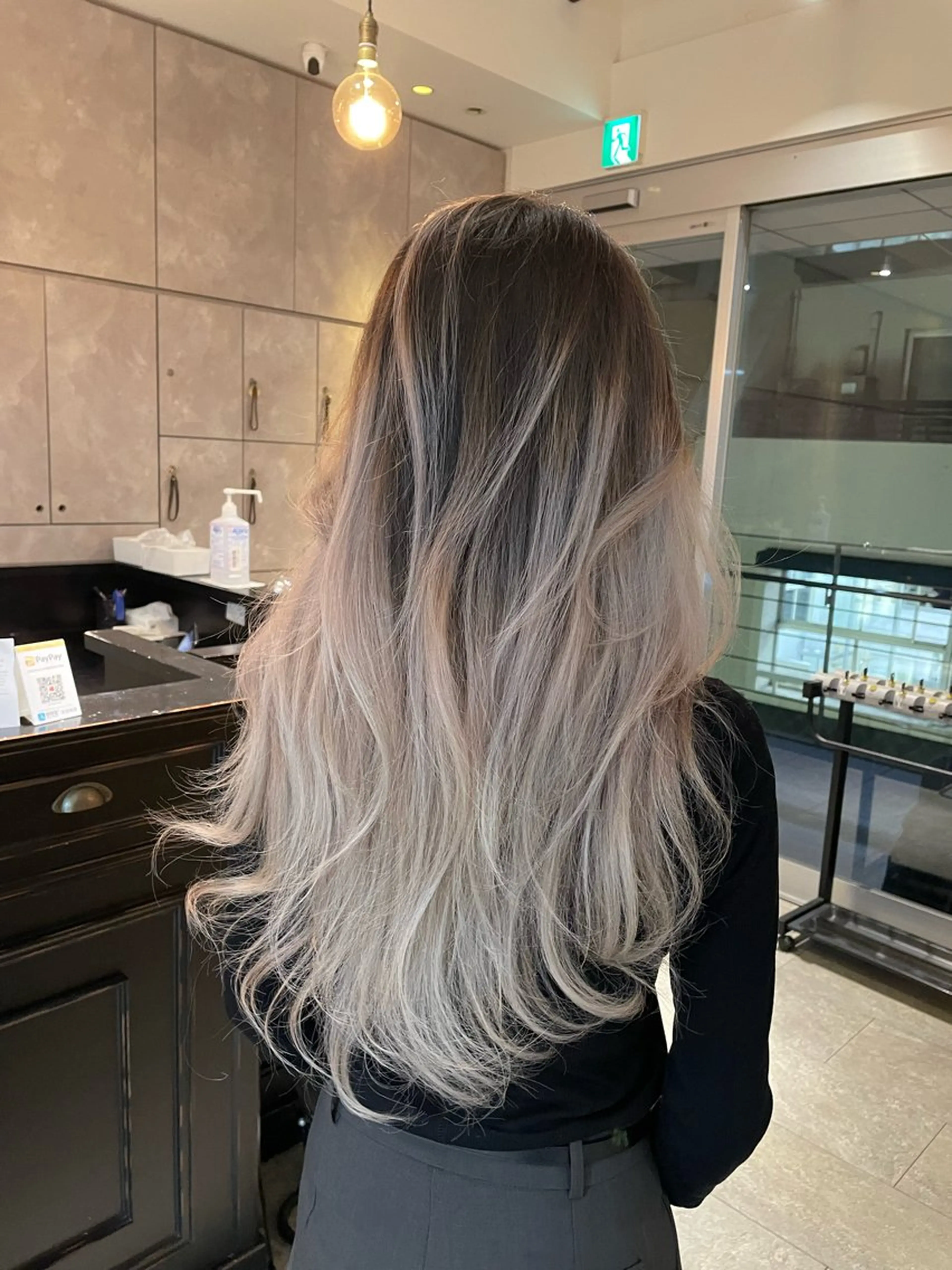 ロング カラー パーマ ヘアアレンジ メンズ ブリーチカラー🤍 颯馬🐈‍⬛のヘアスタイル