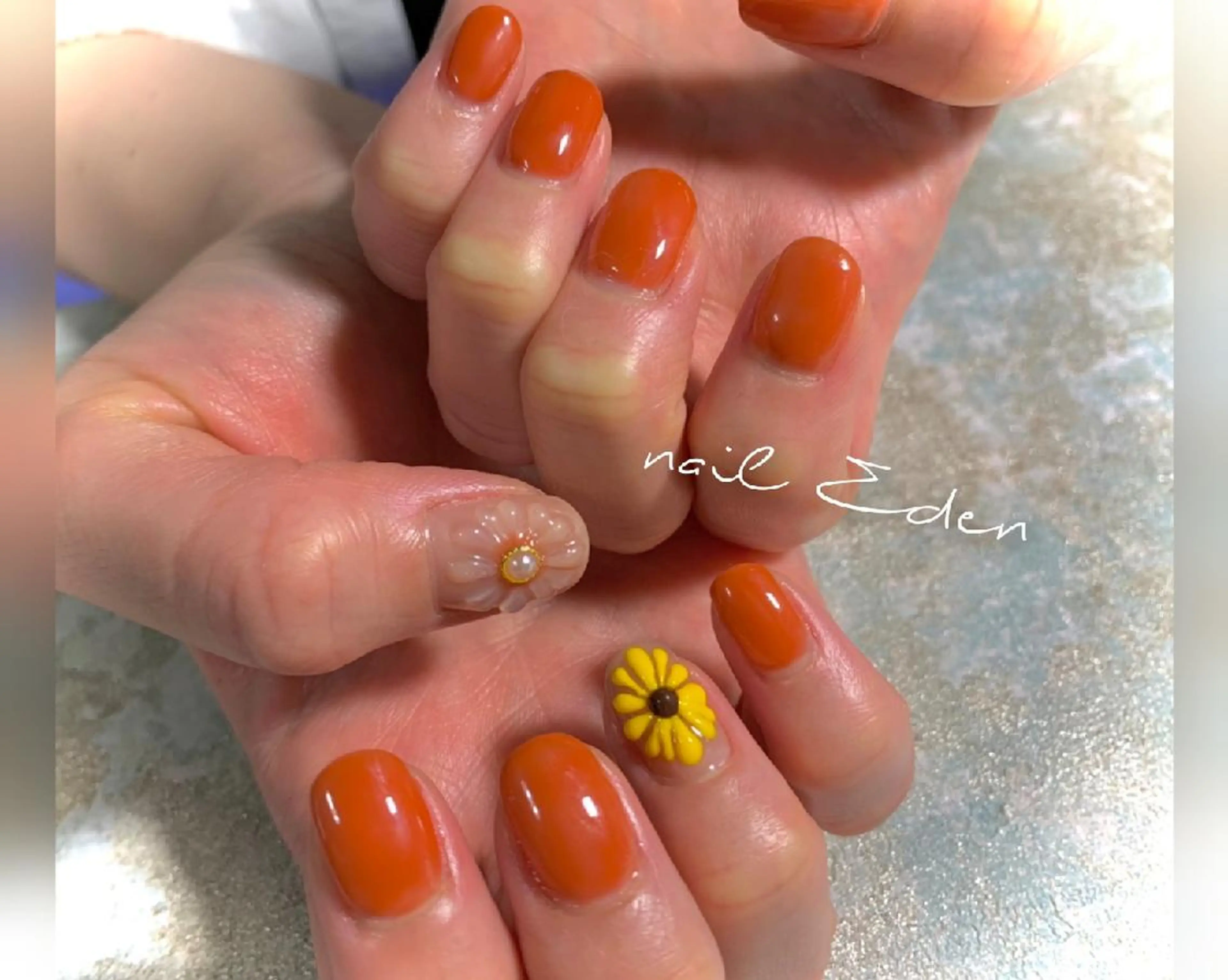 ネイル フラワーネイル 持ち込み ぷっくりネイル Eden ♾️のネイルデザイン