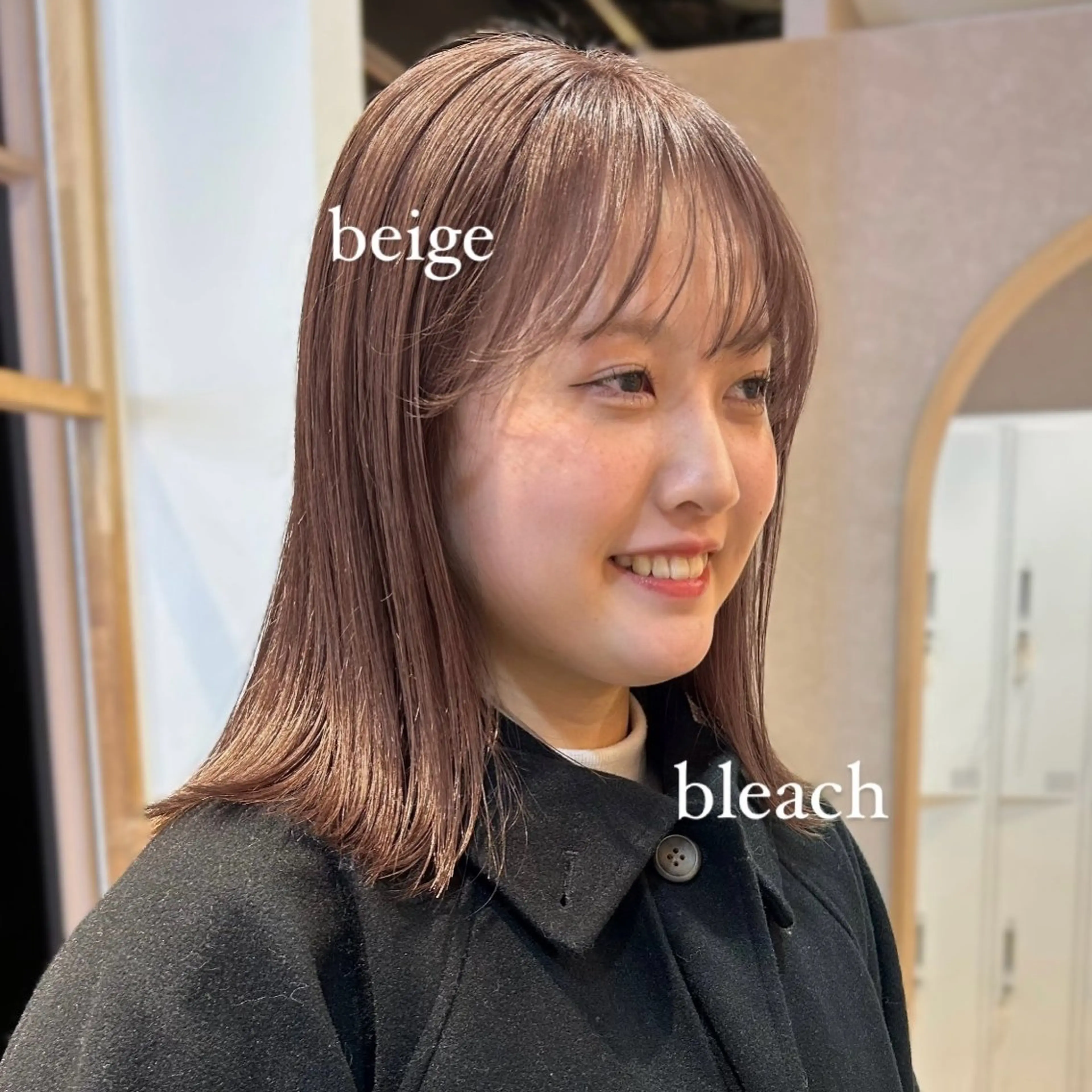 ミディアム カラー ヘアカラー トリートメント 🐢ダブルカラー🐢 透明感/このかのヘアスタイル