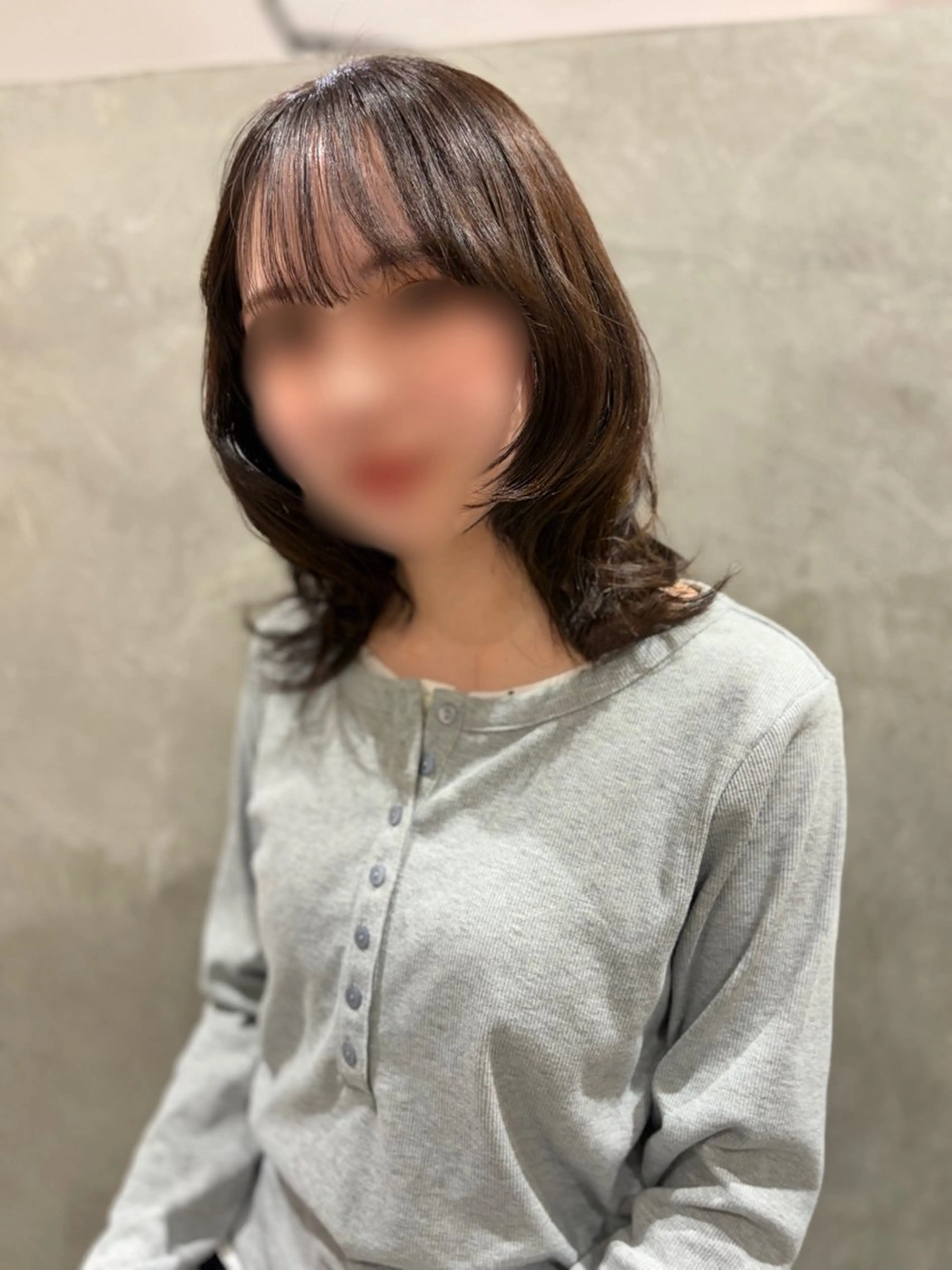 ミディアム カット 岡山レイヤーカット/ 髪質改善/松島大己のヘアスタイル