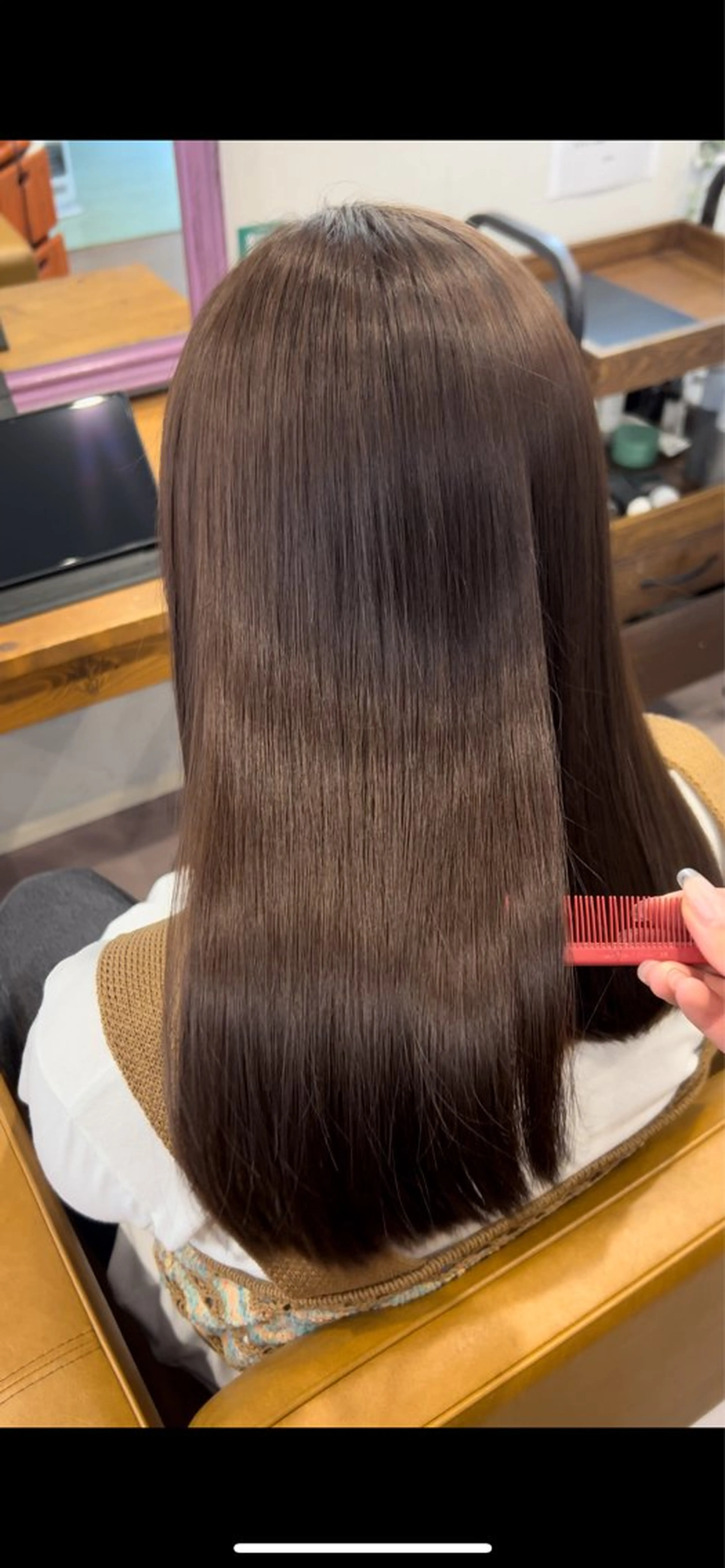 ロング カラー グレージュ カット ヘアカラー coeur/ ひなたのヘアスタイル