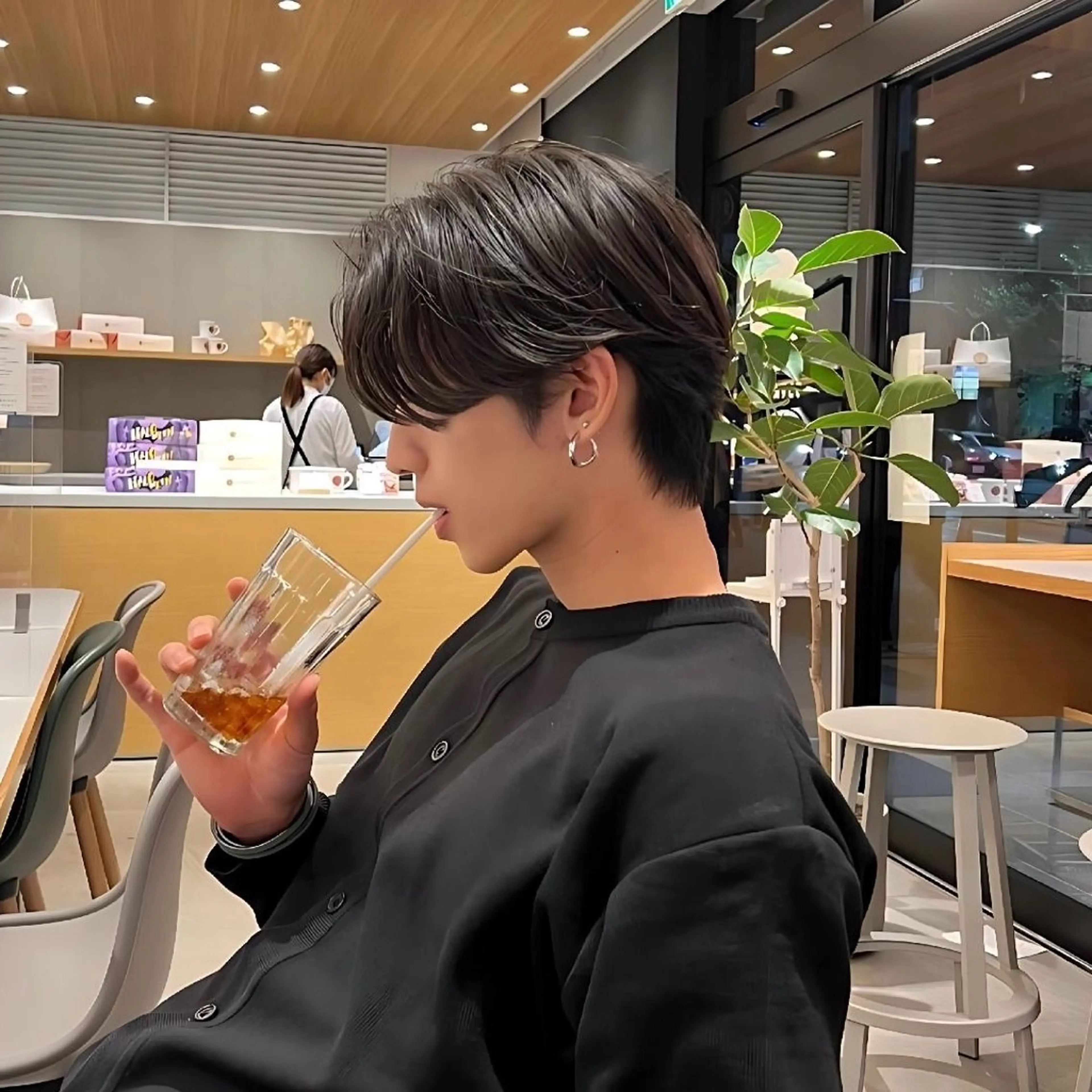 メンズ レイヤー/ハッシュカ ット/顔周り/フウカのヘアスタイル