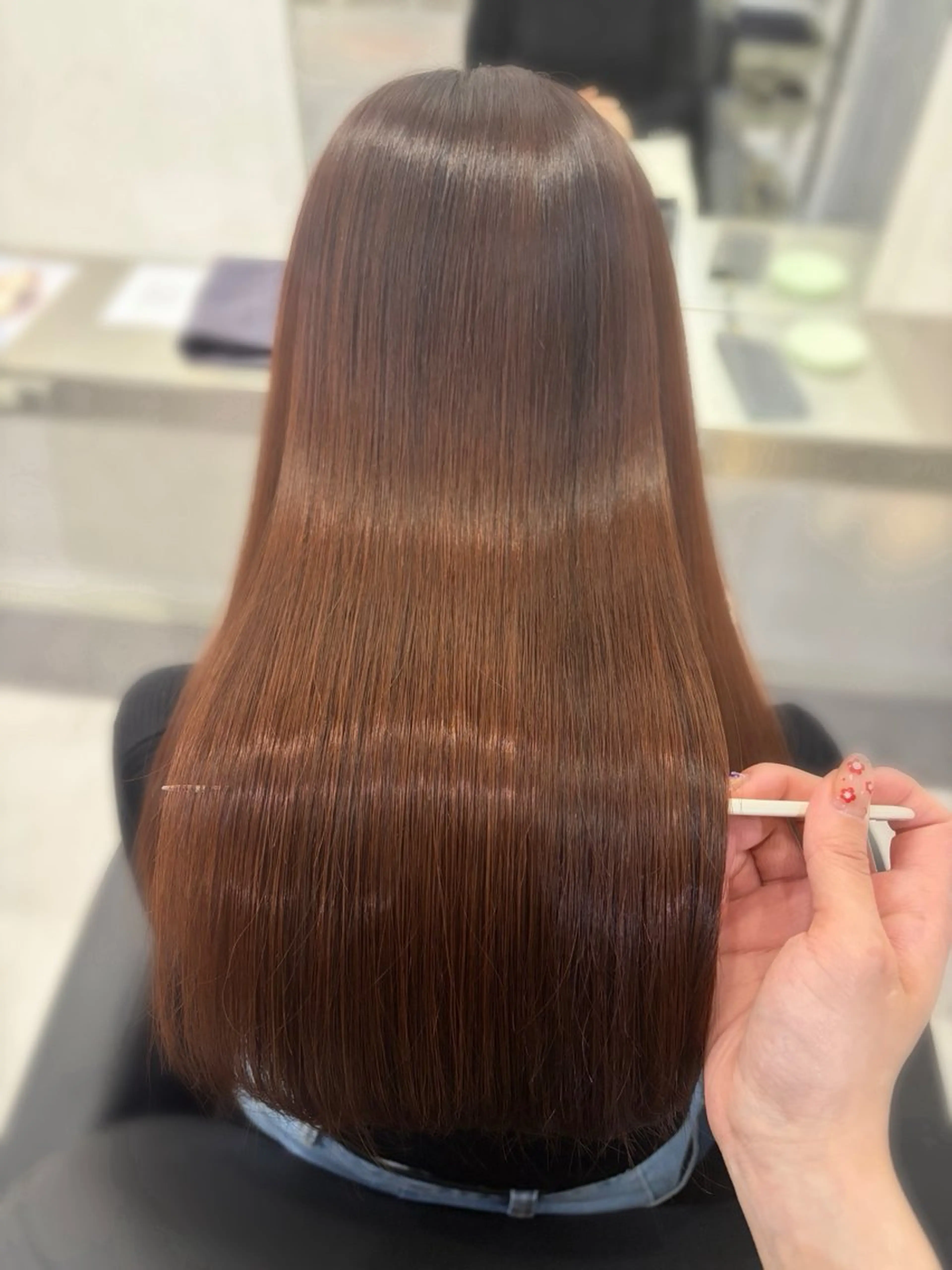 ロング 縮毛矯正 カット ヘアカラー 縮毛矯正 🫧縮毛矯正支持率 No.1 ほのか🫧のヘアスタイル