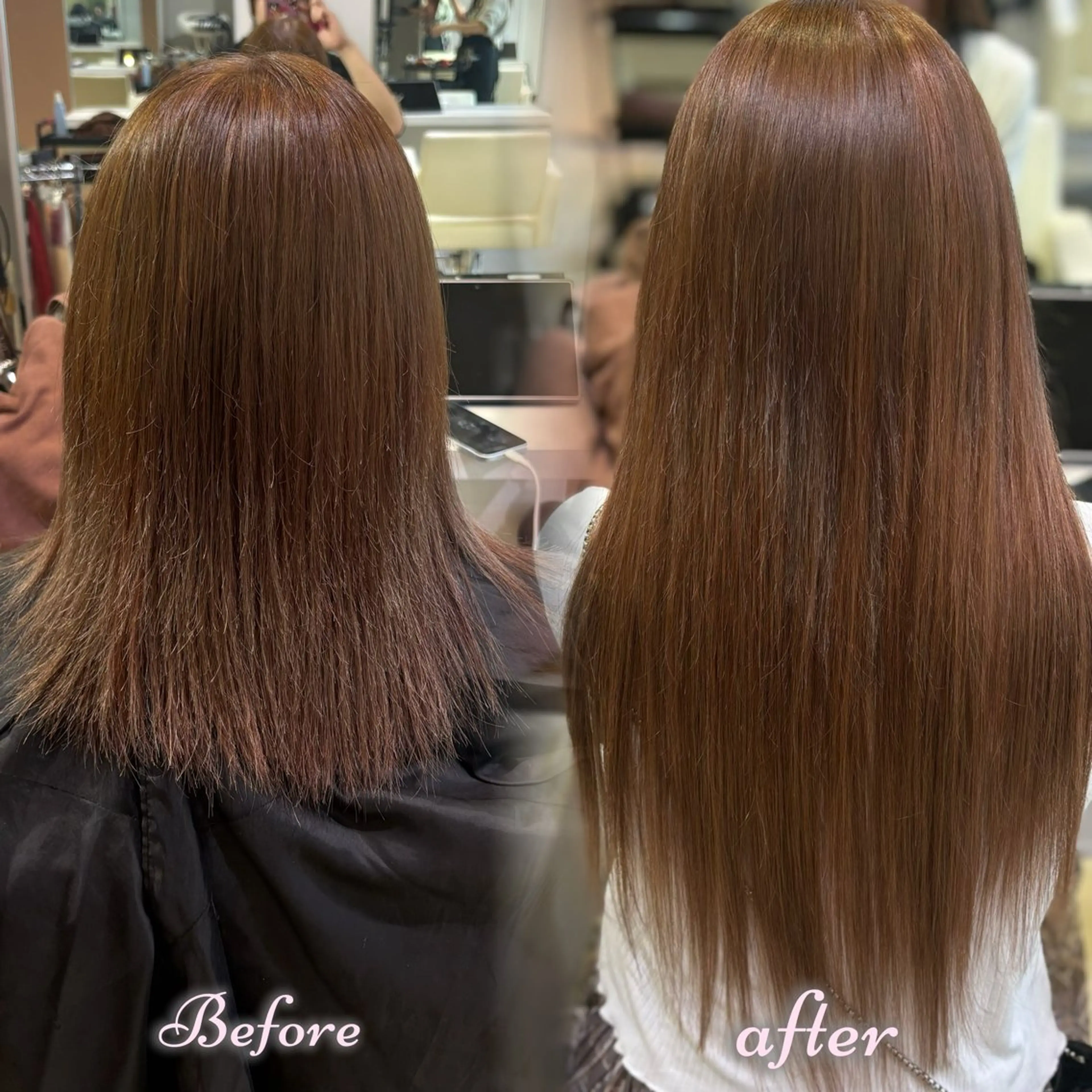 ロング カラー シールエクステ エクステ ヘアカラー エクステ 新宿/艶カラー 🎀韓国ヘアKANAのヘアスタイル