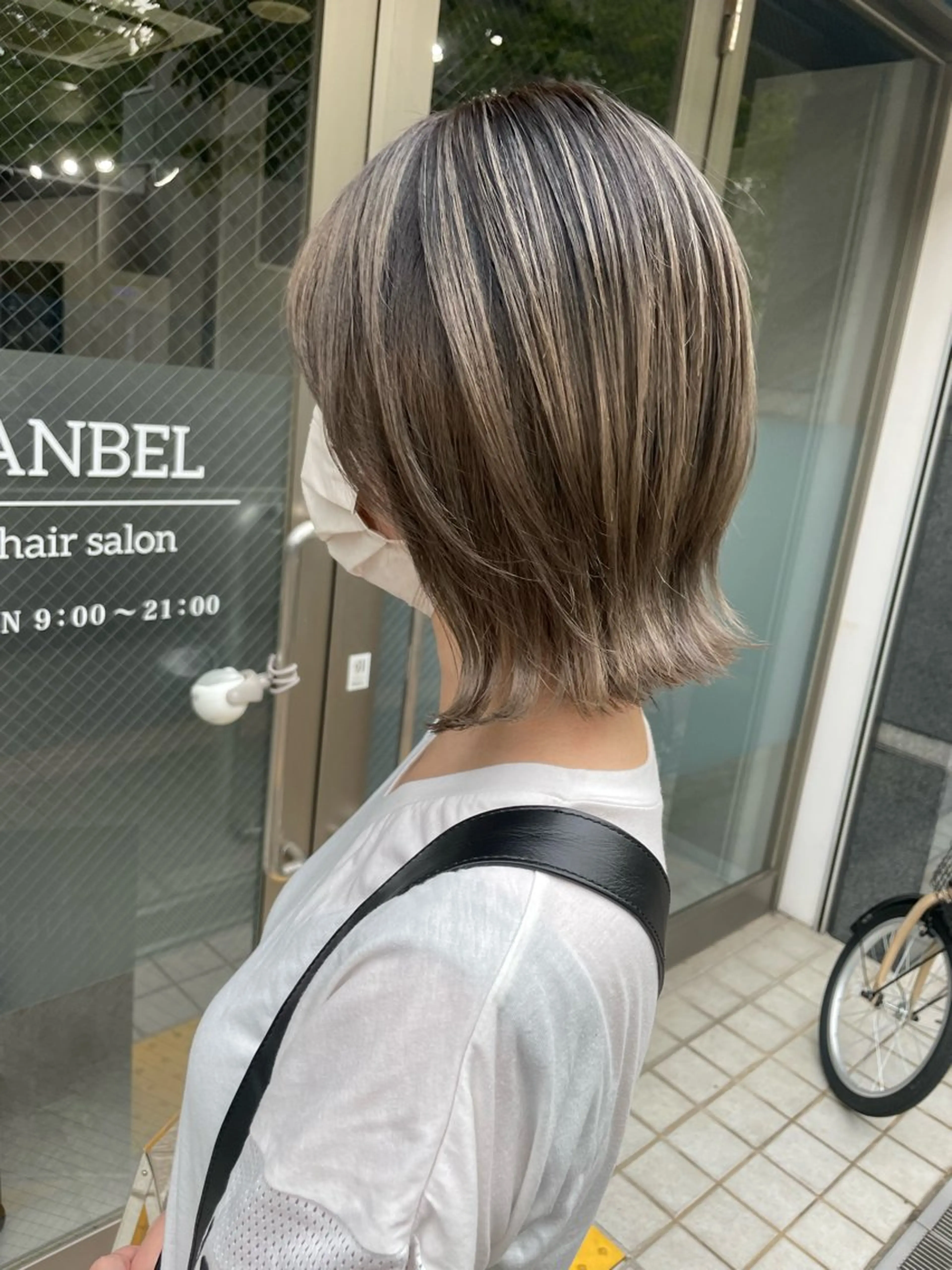 ミディアム ヘアカラー 髪質改善×縮毛矯正 ×艶カラーNAOのヘアスタイル